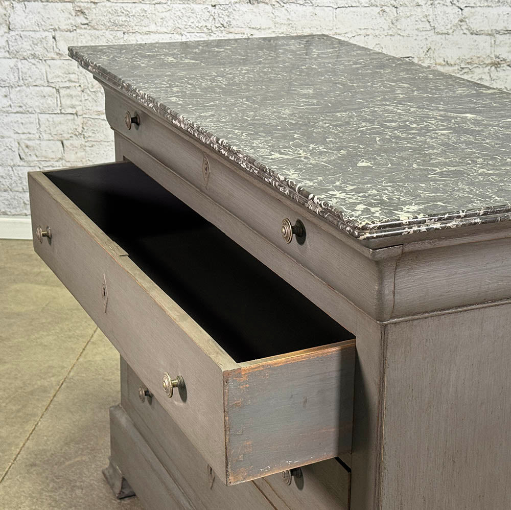 French Four Drawer with Marble Top Buffet c. 1880