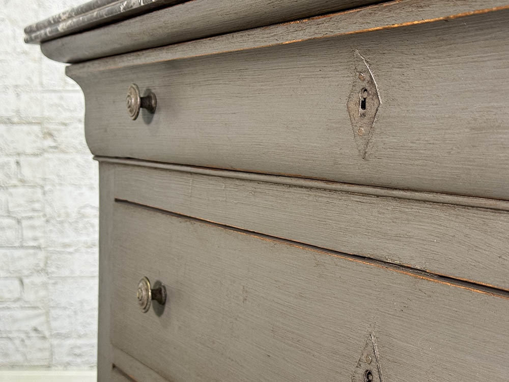 French Four Drawer with Marble Top Buffet c. 1880