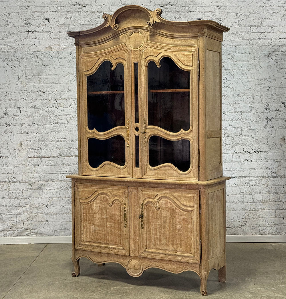 Antique French Bleached Oak Buffet Du Corps c.1850