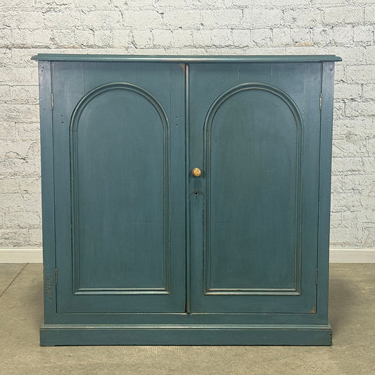 Antique Pine Arch Door Painted Cupboard c.1890