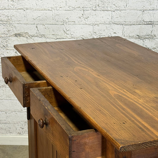 French Paneled Pine Buffet c.1850
