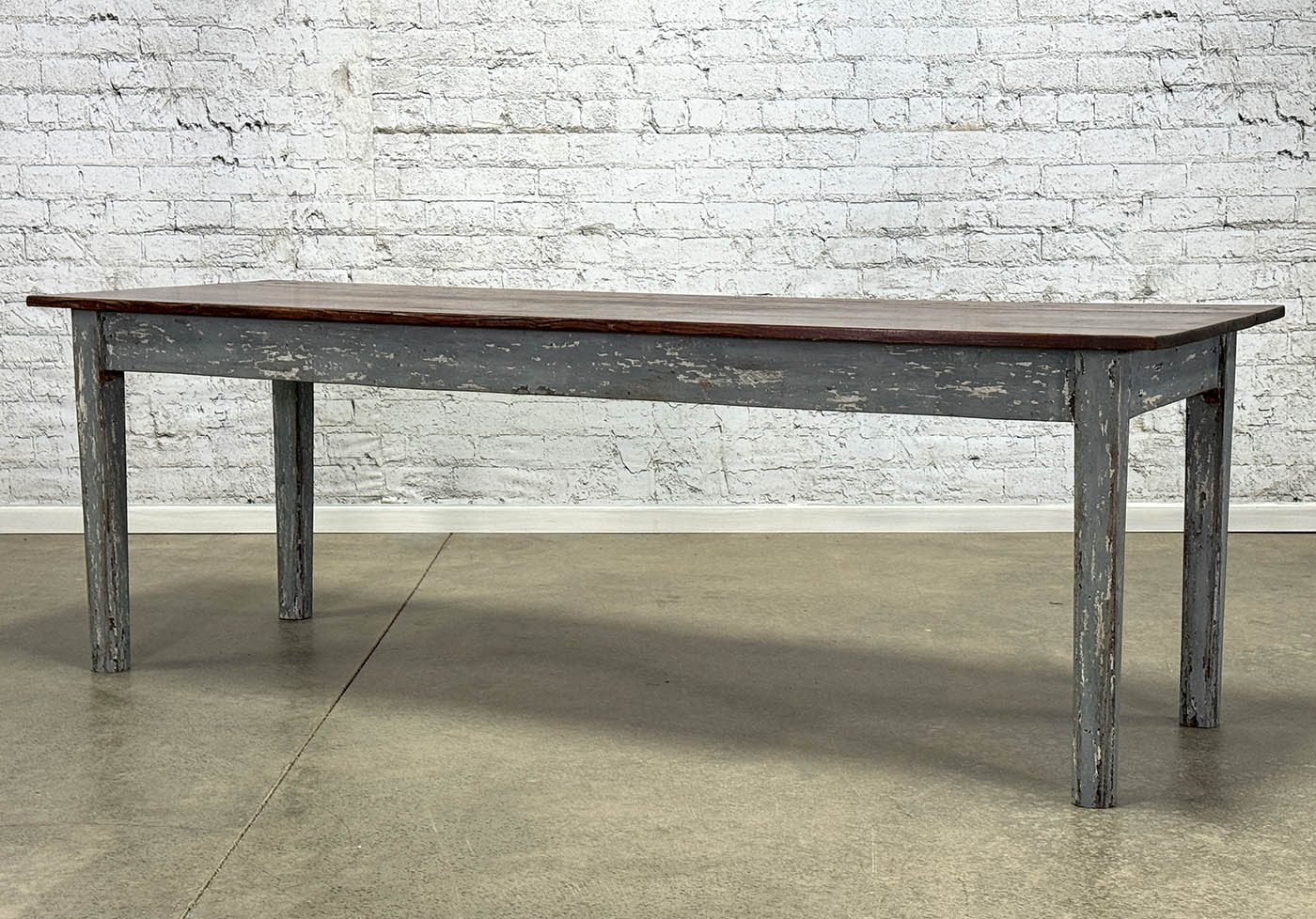 French Farmhouse Table with Painted Base