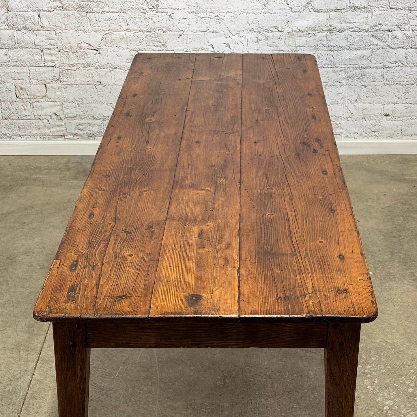 Antique Pine Farmhouse Dining Table
