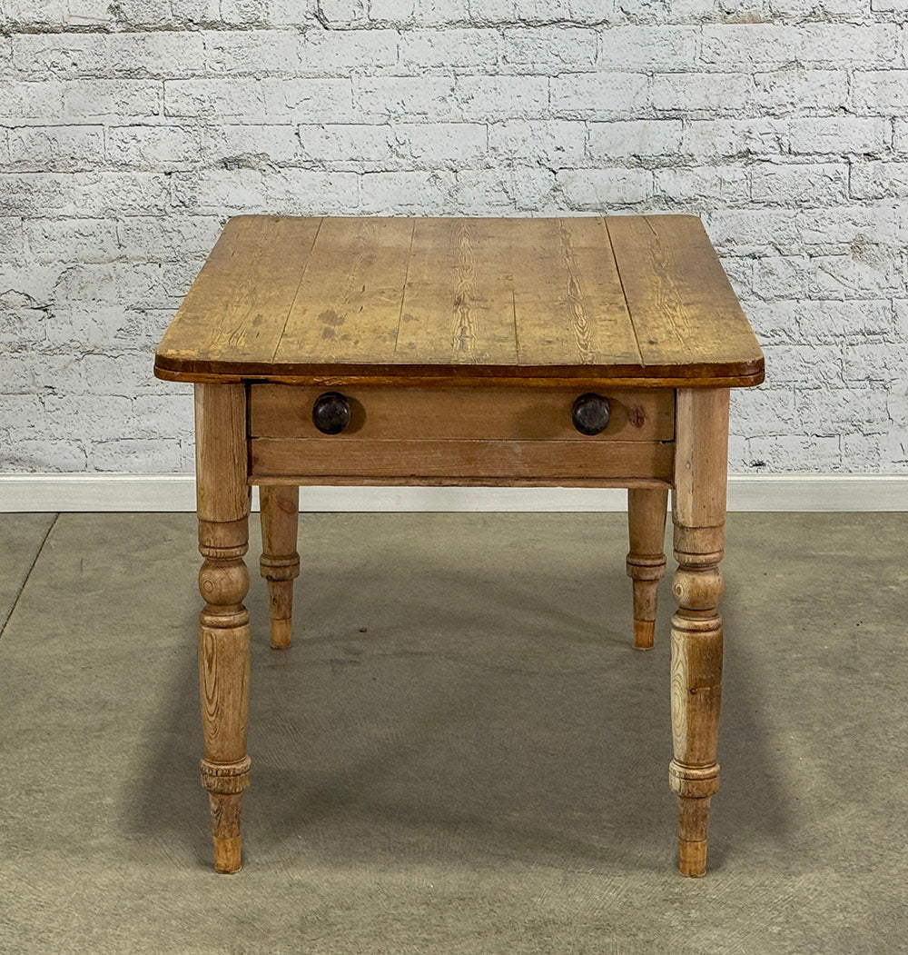 Antique Pine Table with Drawer c.1880