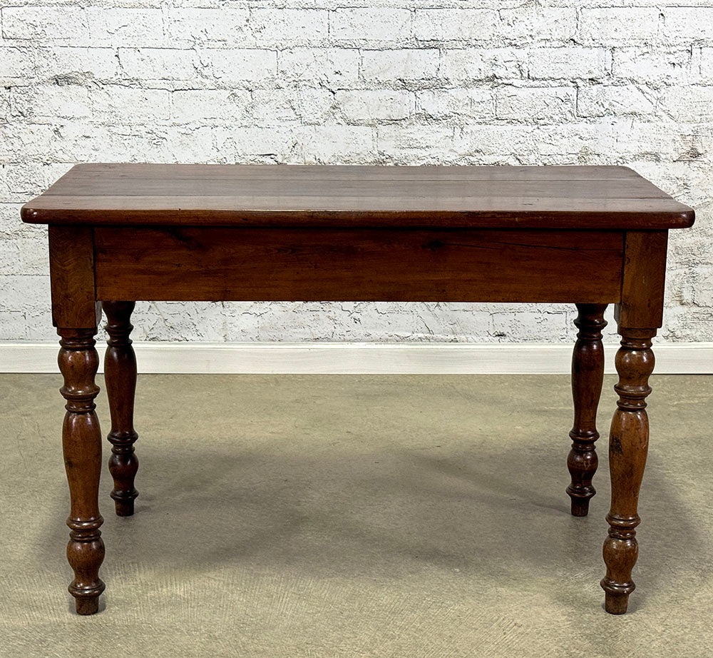 Antique French Cherry Table with Drawer c.1860