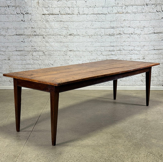 French Farmhouse Dining Table, Pear Wood Top c.1830