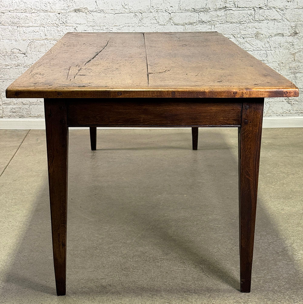 French Farmhouse Dining Table, Pear Wood Top c.1830