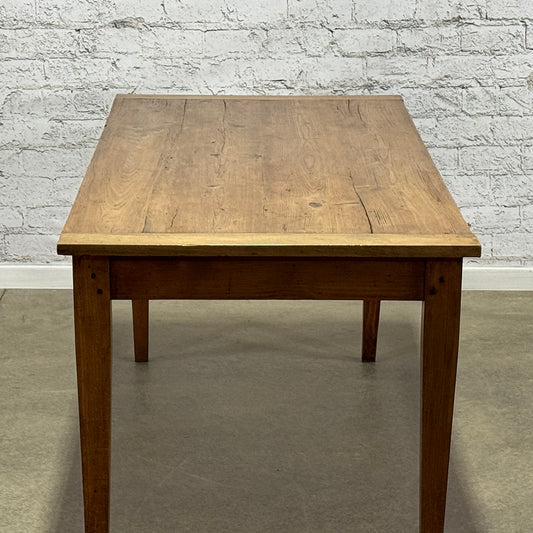 Antique French Pine & Beech Farmhouse Table