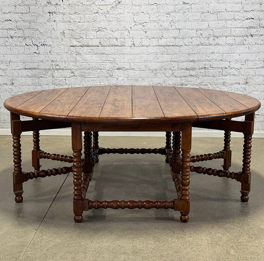 Antique English Elm Double Gateleg Table