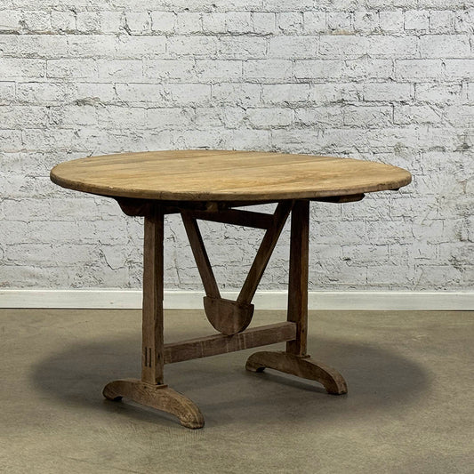 Antique French Bleached Oak Vineyard Table