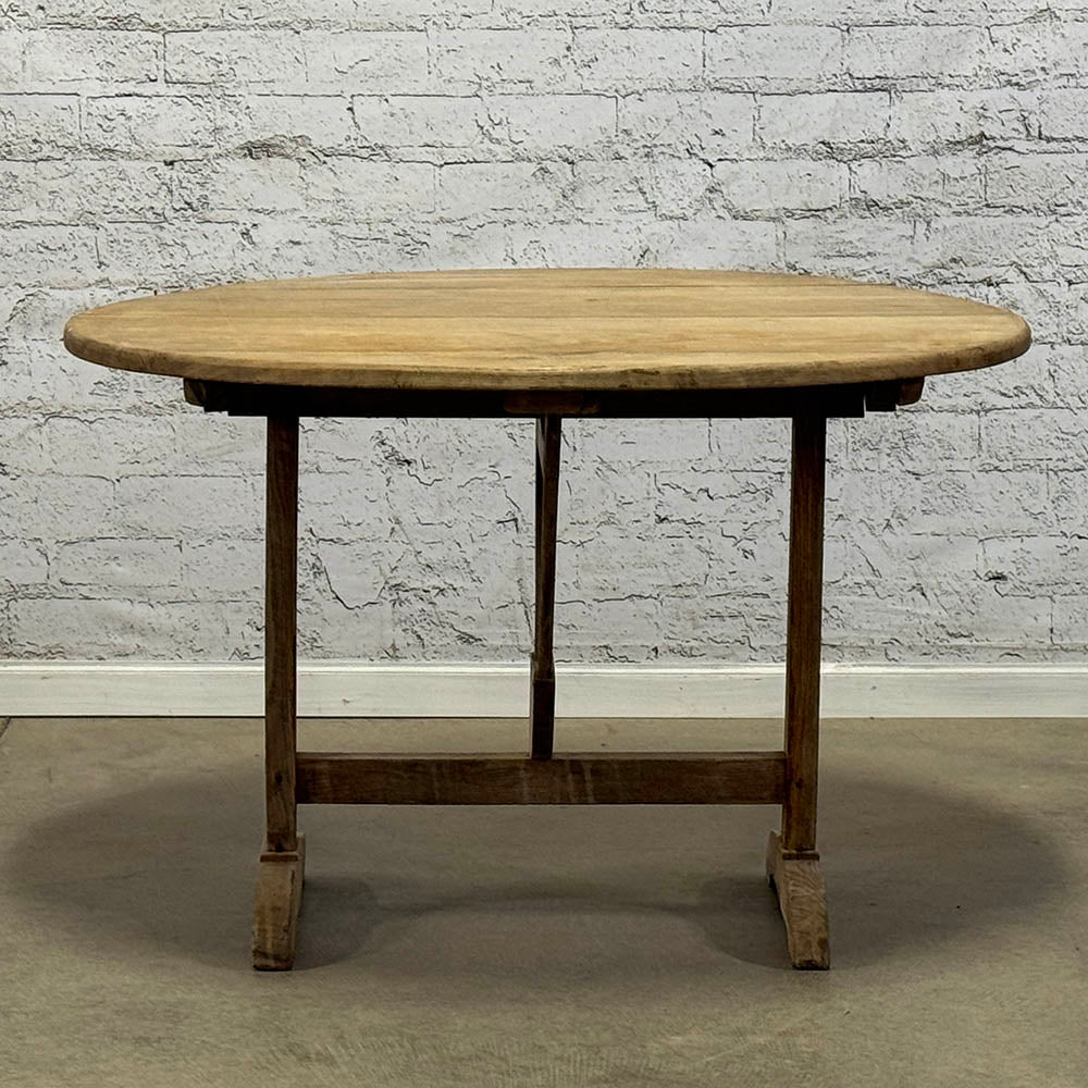 Antique French Bleached Oak Vineyard Table