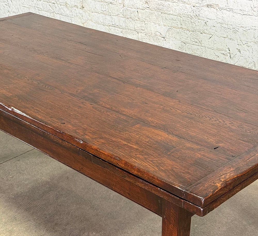 Handcrafted Oak French Farmhouse Drawleaf Table