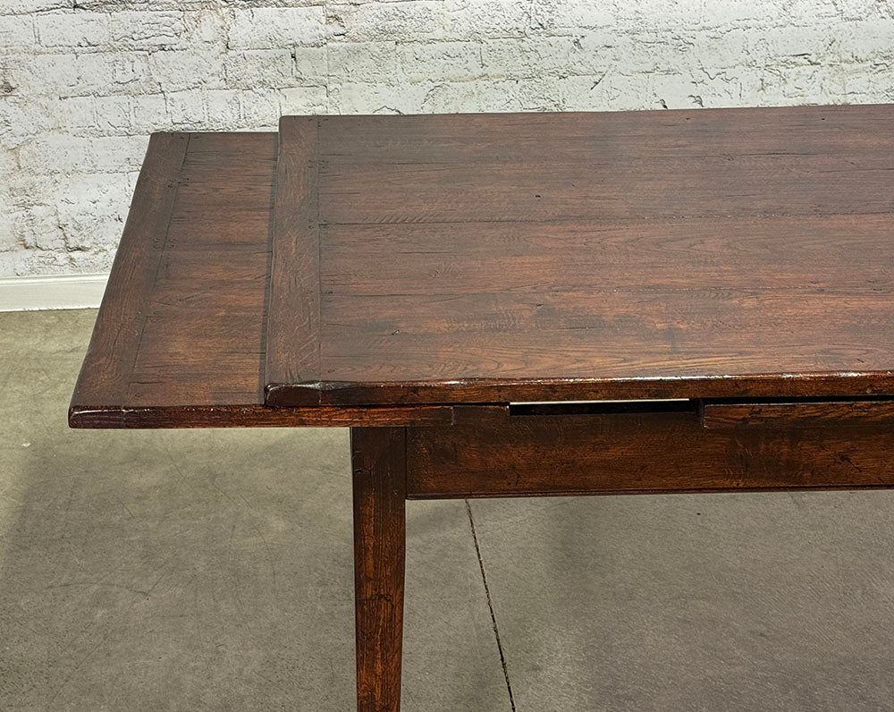 Handcrafted Oak French Farmhouse Drawleaf Table