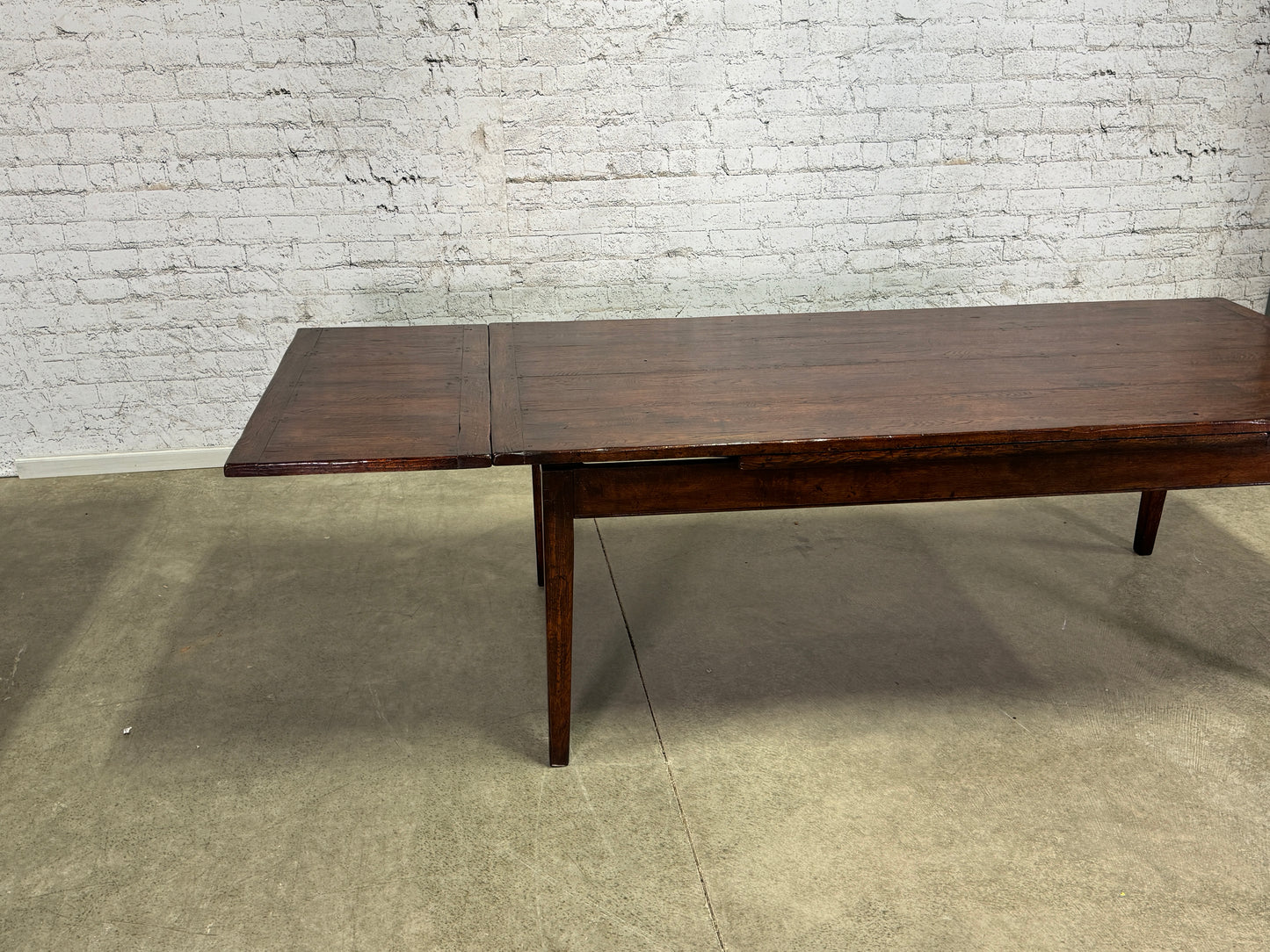 Handcrafted Oak French Farmhouse Drawleaf Table