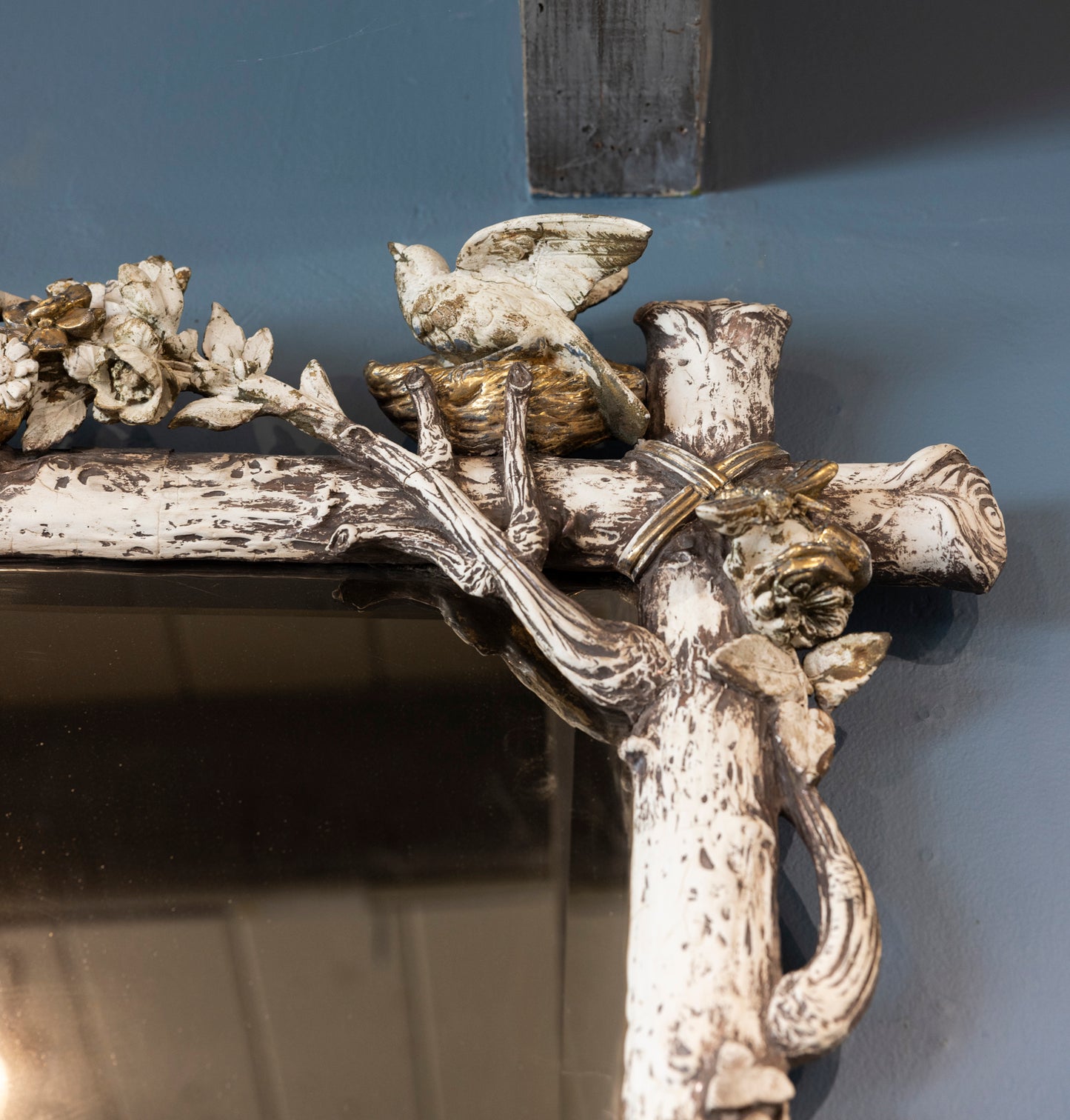 Antique French Mirror with Woodland Creatures
