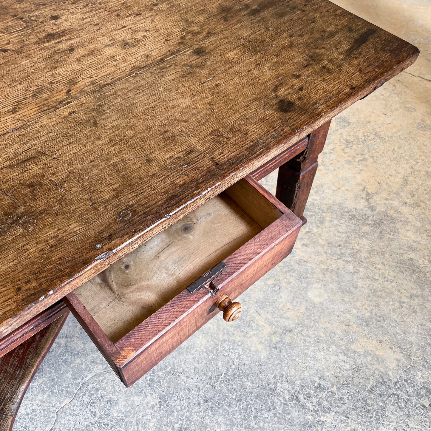 Antique Cross Base Coffee Table