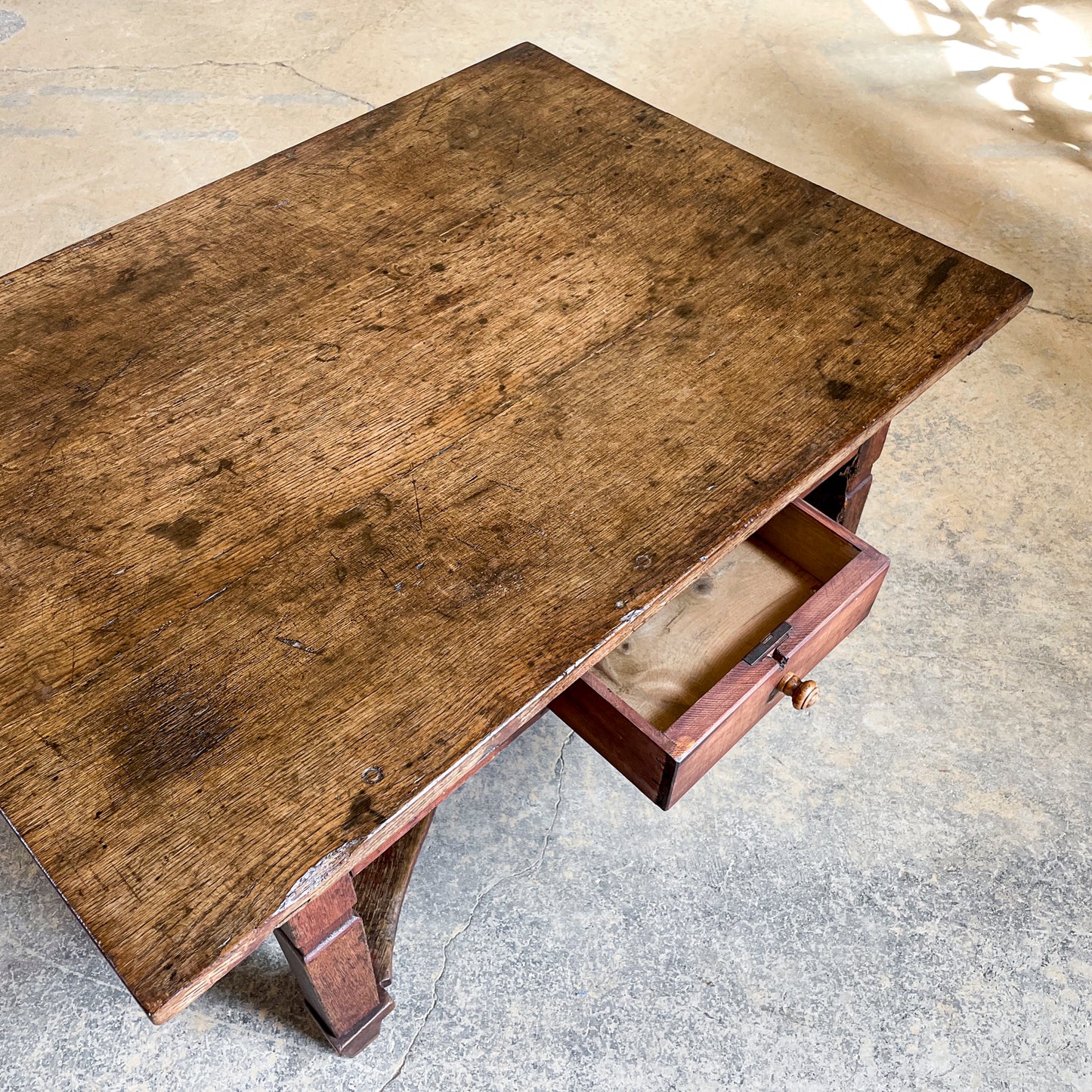 Antique Cross Base Coffee Table