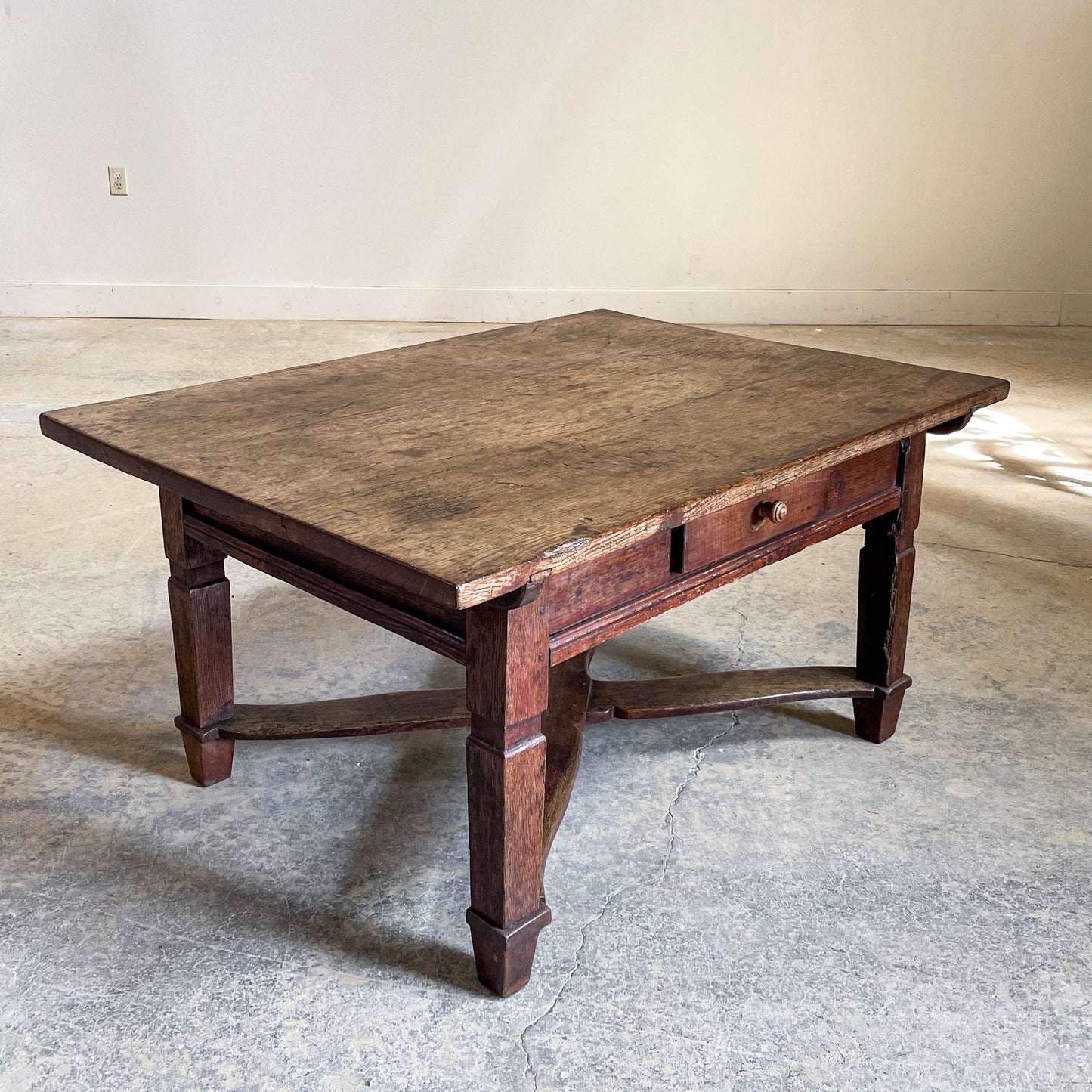 Antique Cross Base Coffee Table