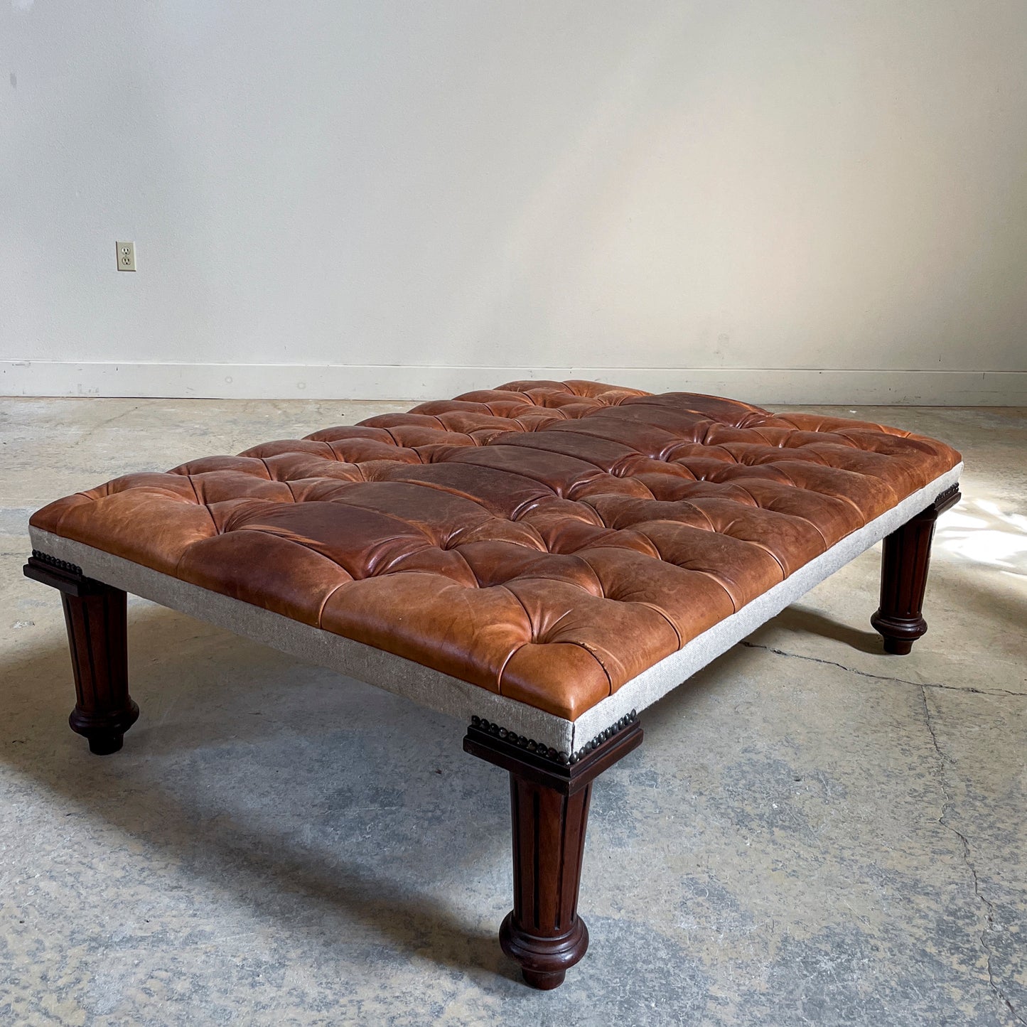 Leather Tufted Coffee Table