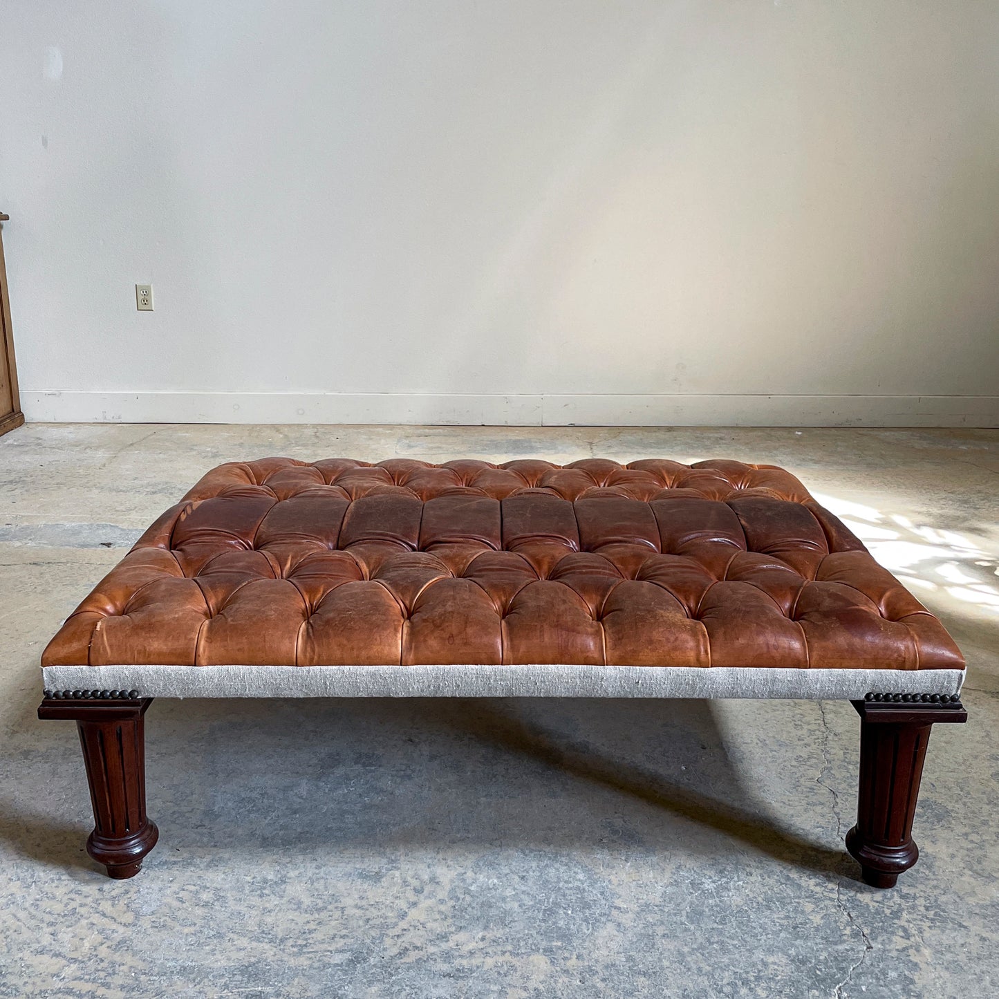 Leather Tufted Coffee Table