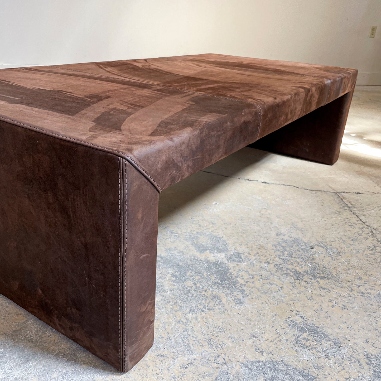 Leather Upholstered Coffee Table