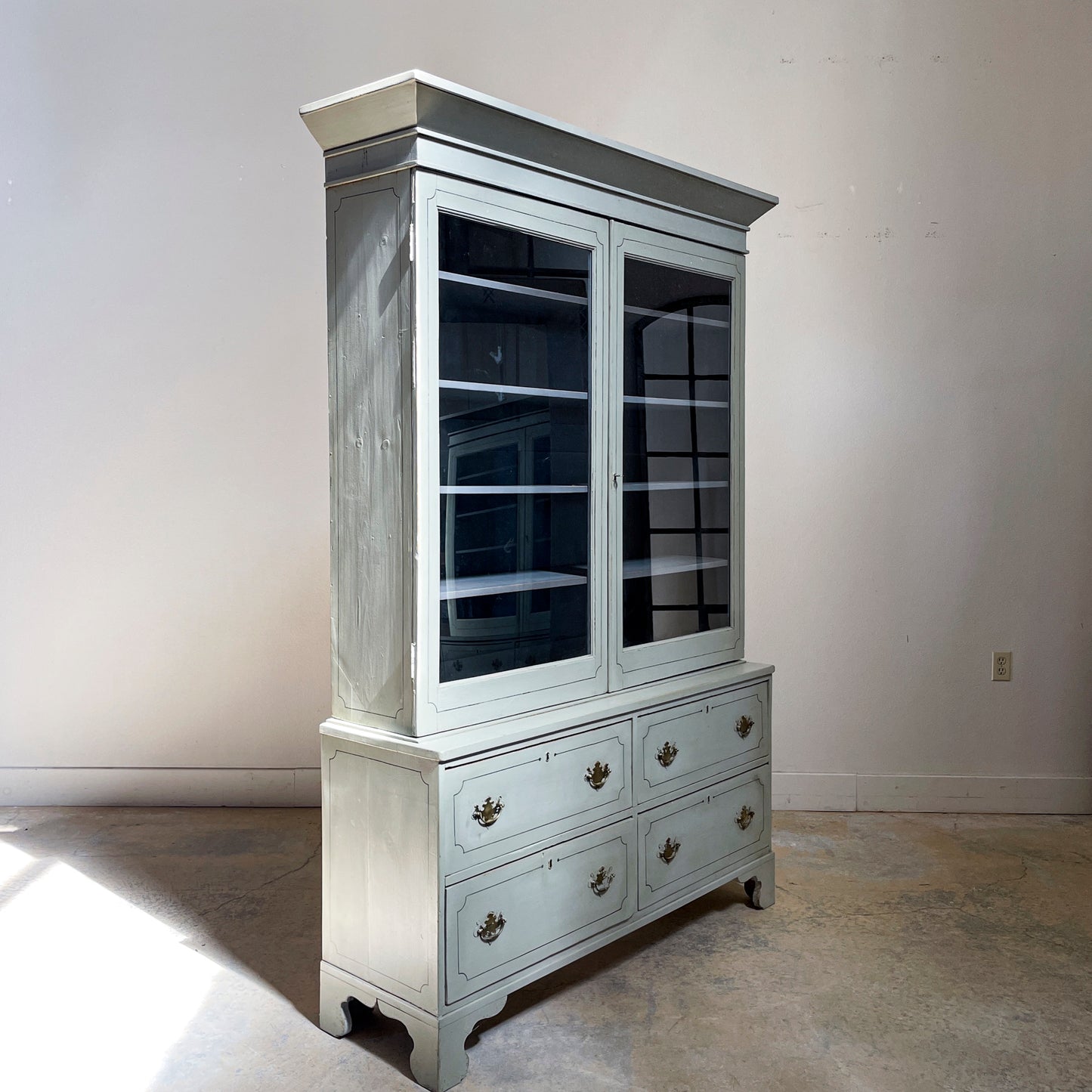 Antique English Painted Cupboard