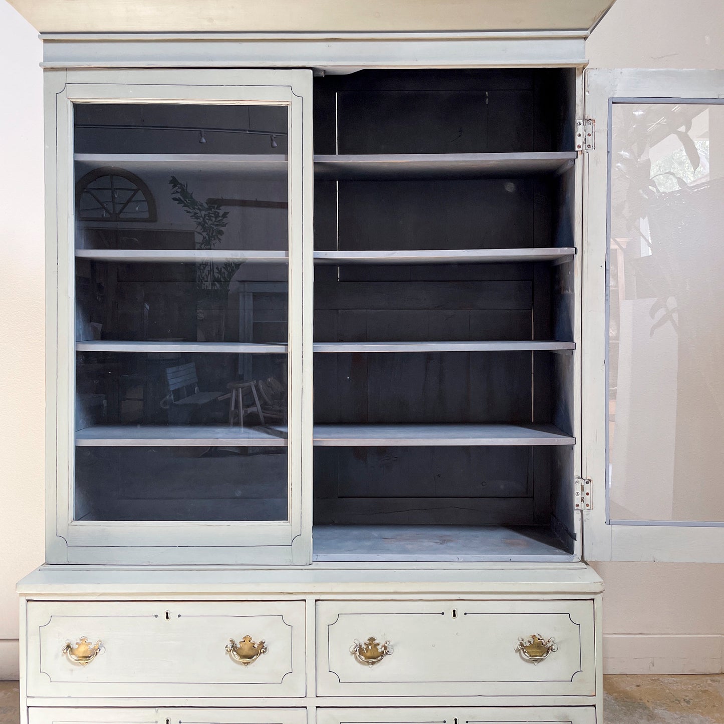 Antique English Painted Cupboard