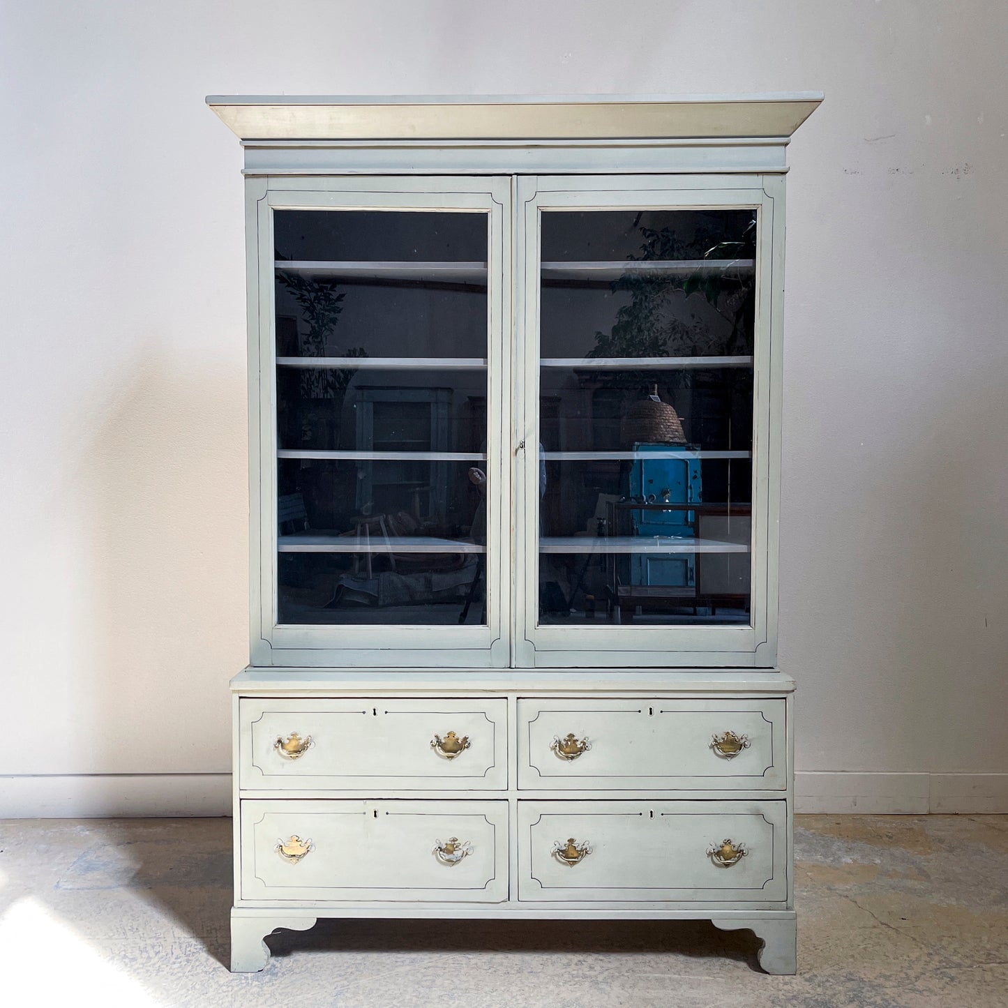Antique English Painted Cupboard