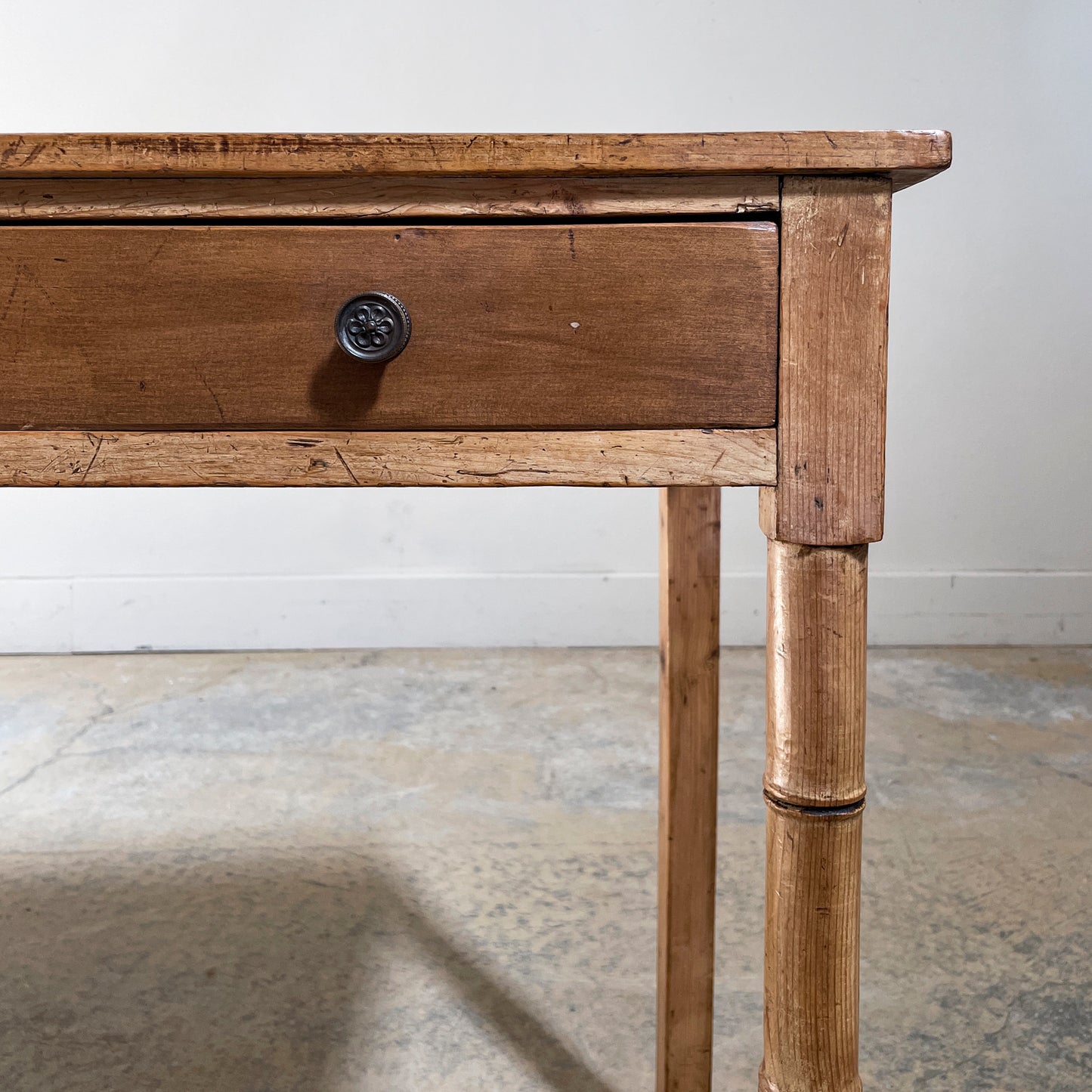Faux Bamboo Side Table