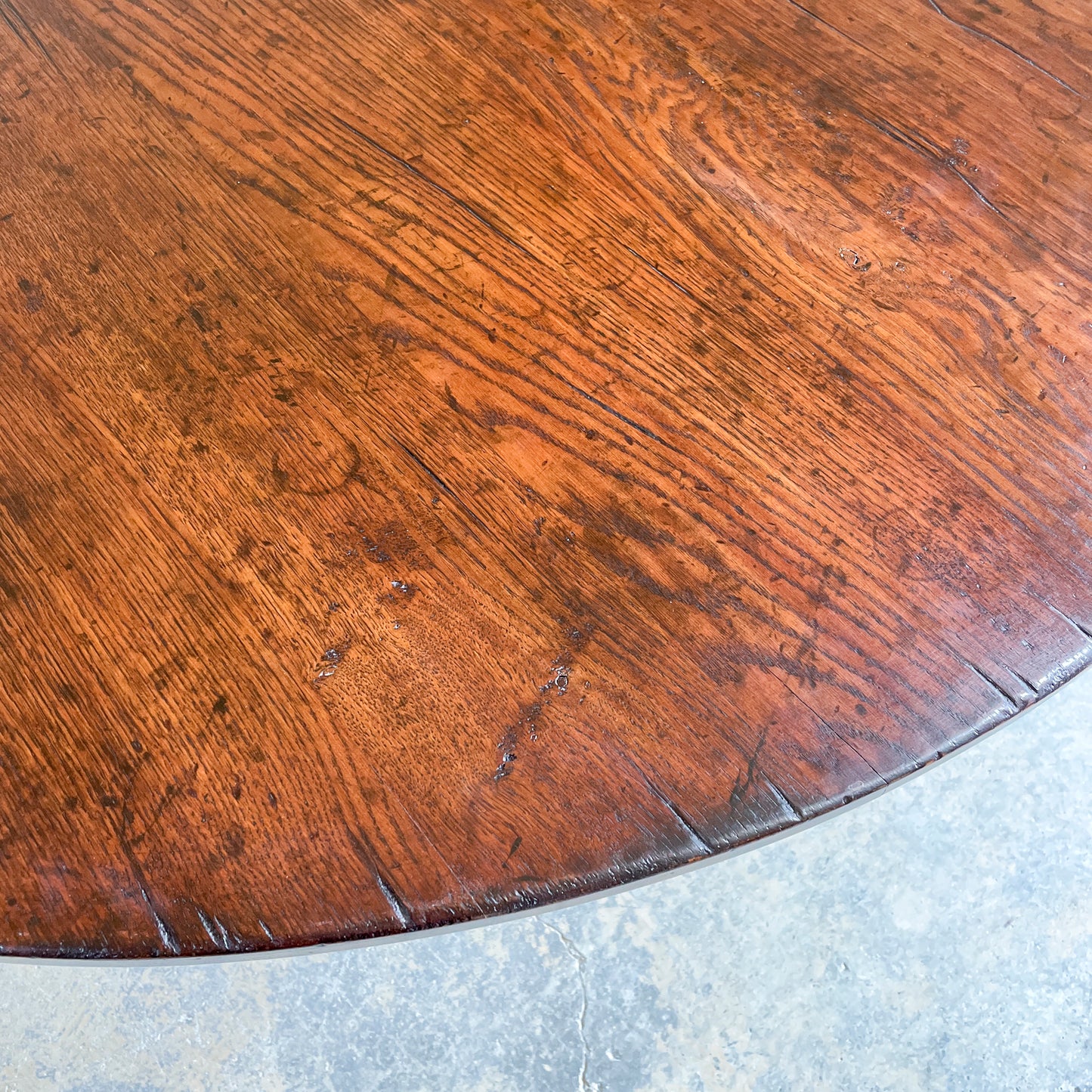 Handcrafted Solid Top Table with Tapered Leg