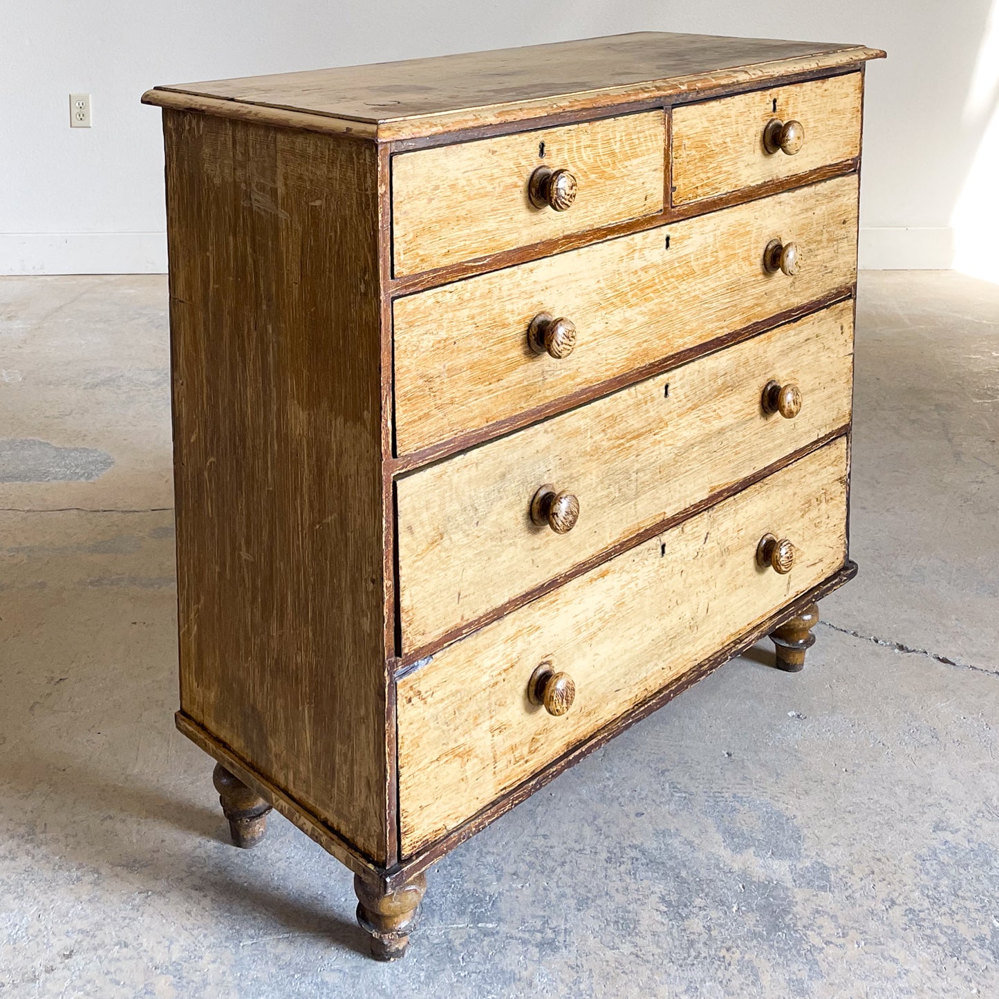 Original Painted English Chest of Drawers