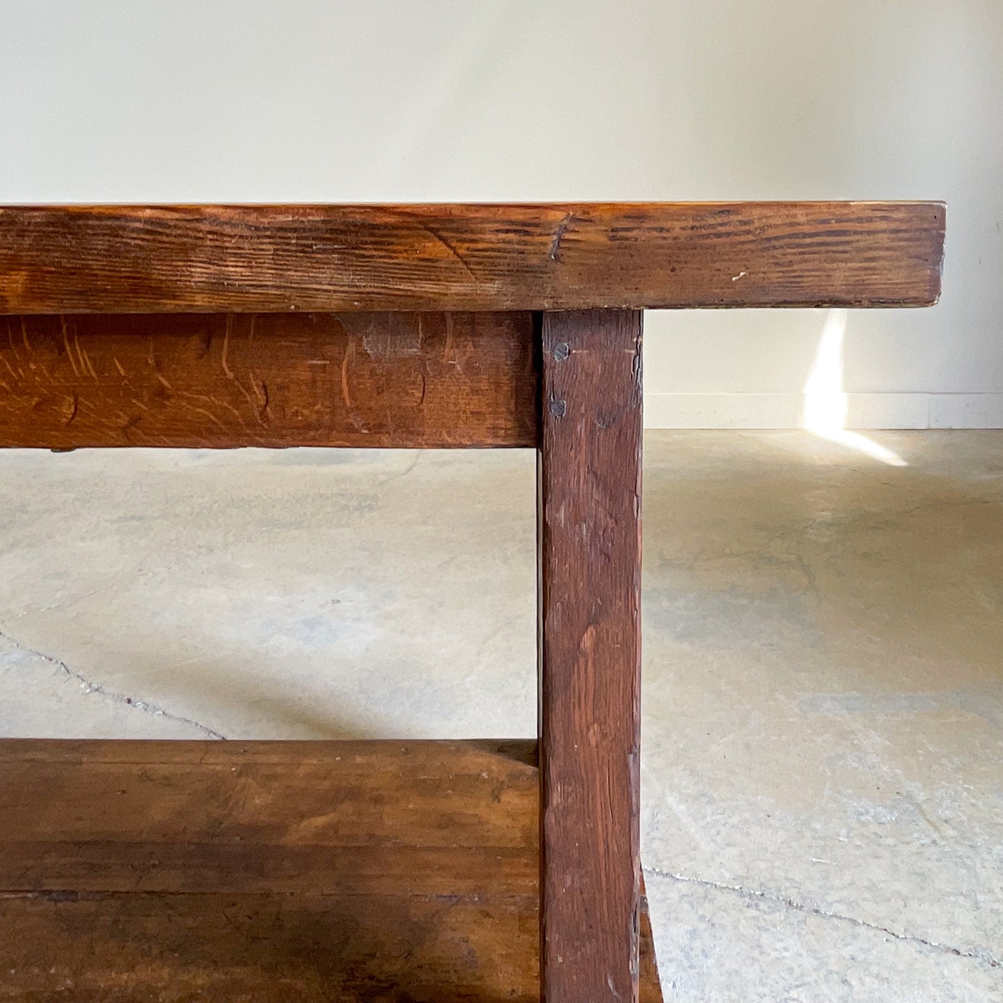 Pine and Oak Work Table Island