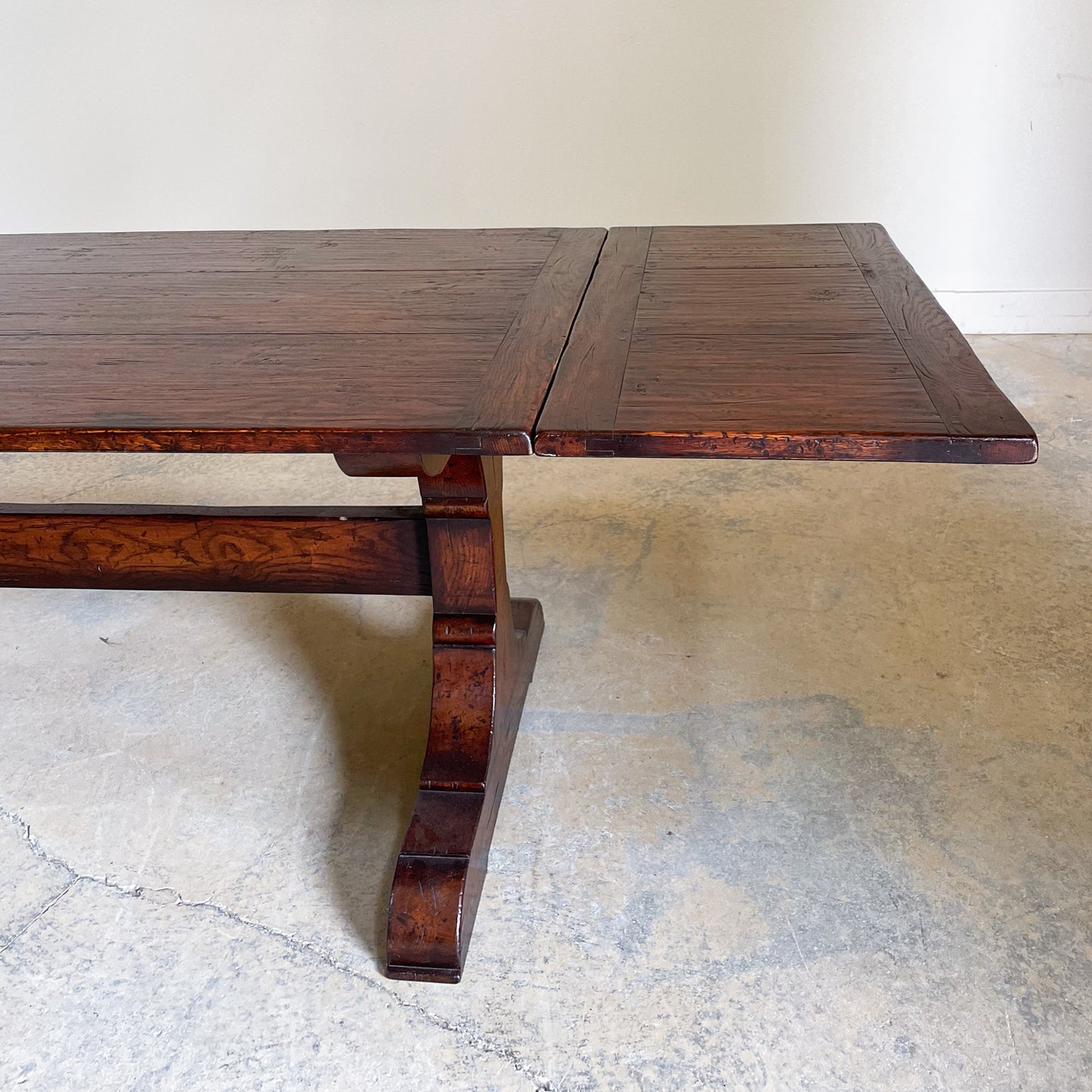 Handcrafted Oak Trestle Table