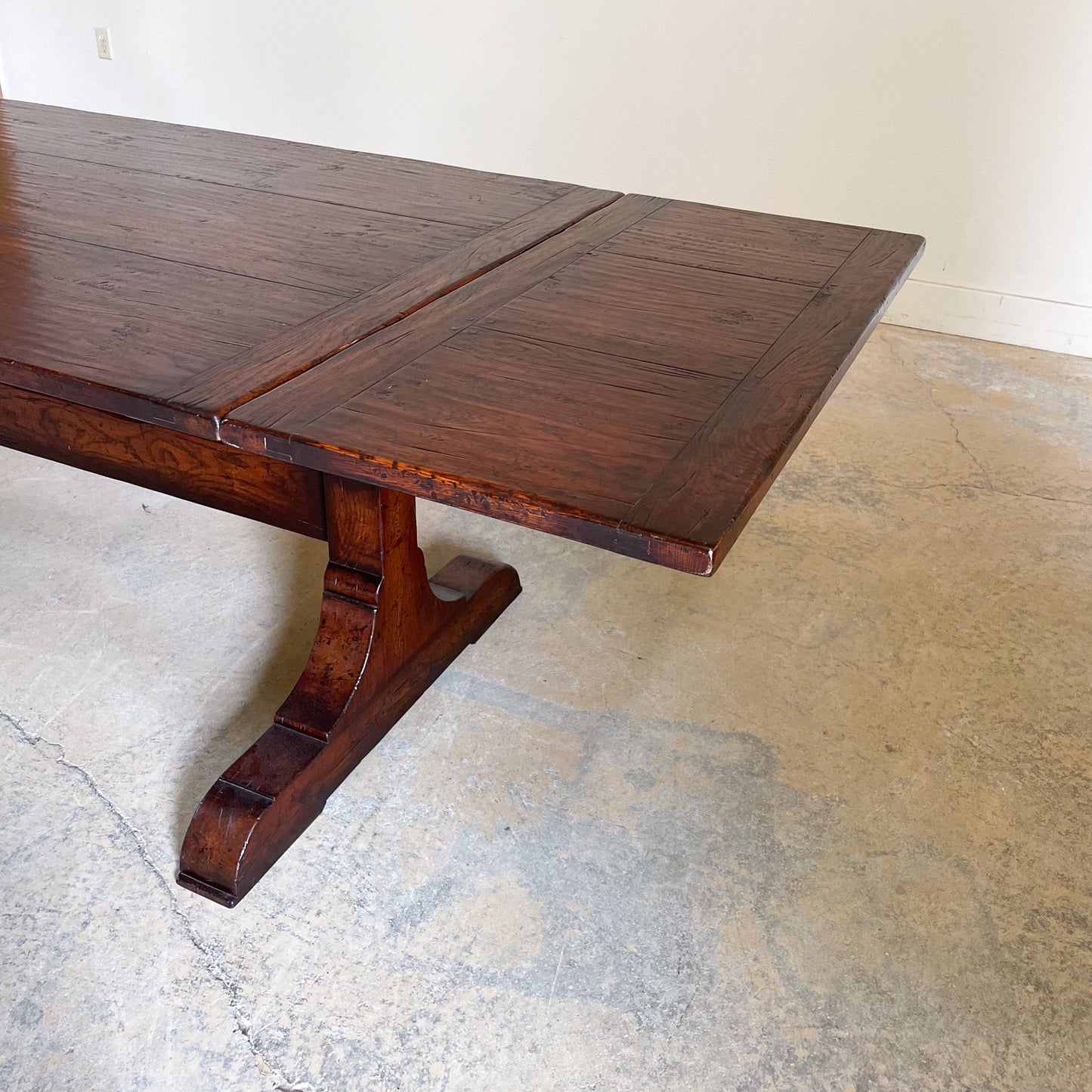 Handcrafted Oak Trestle Table