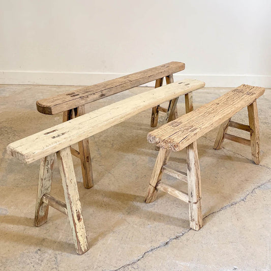 Rustic Asian Noodle Benches