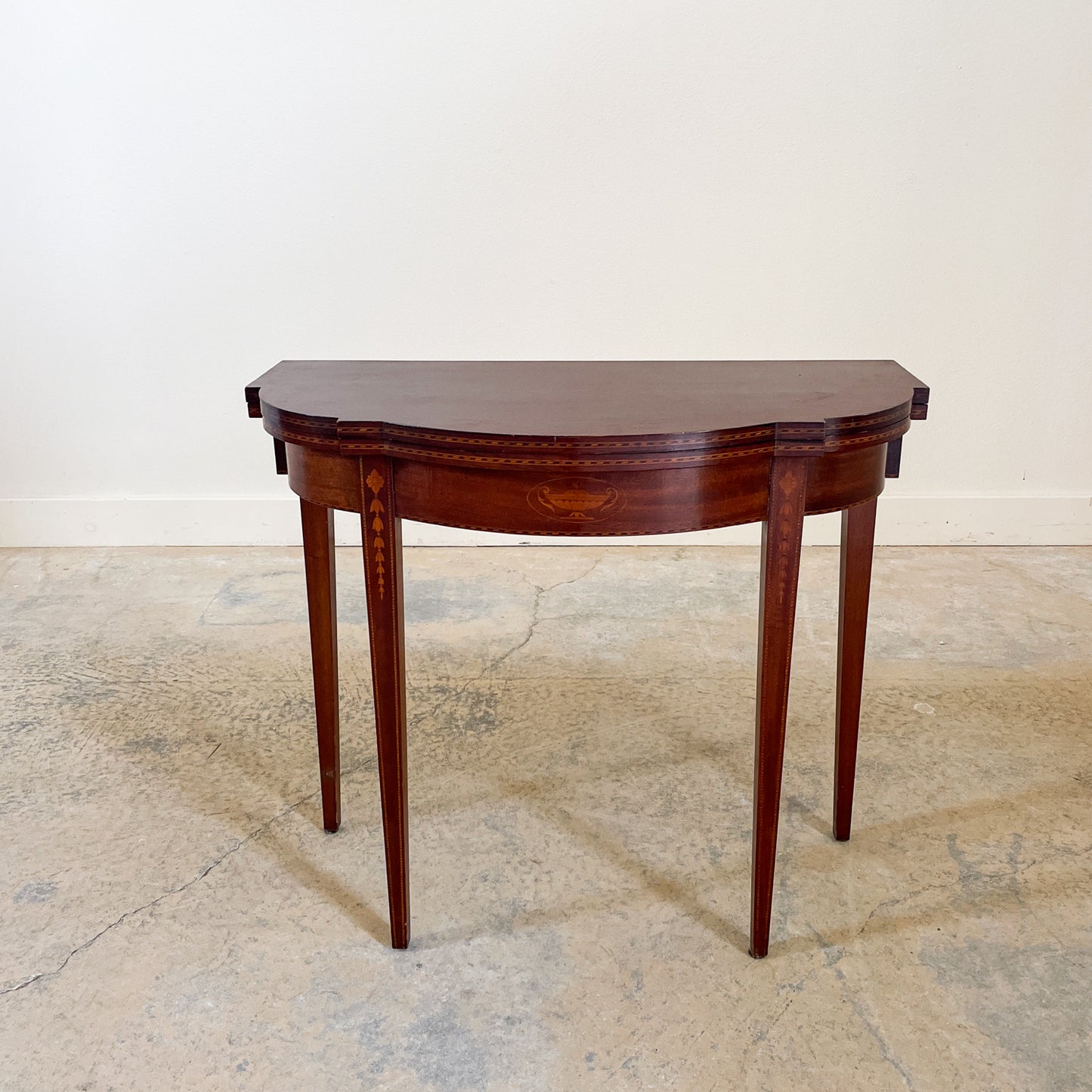 Antique Rosewood Demilune Envelope Gateleg Side Table