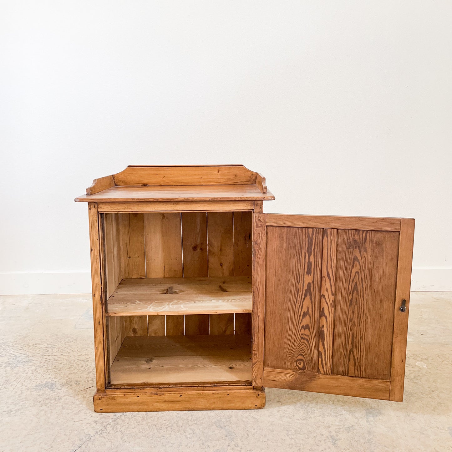 Antique English Pine Single Door Cupboard