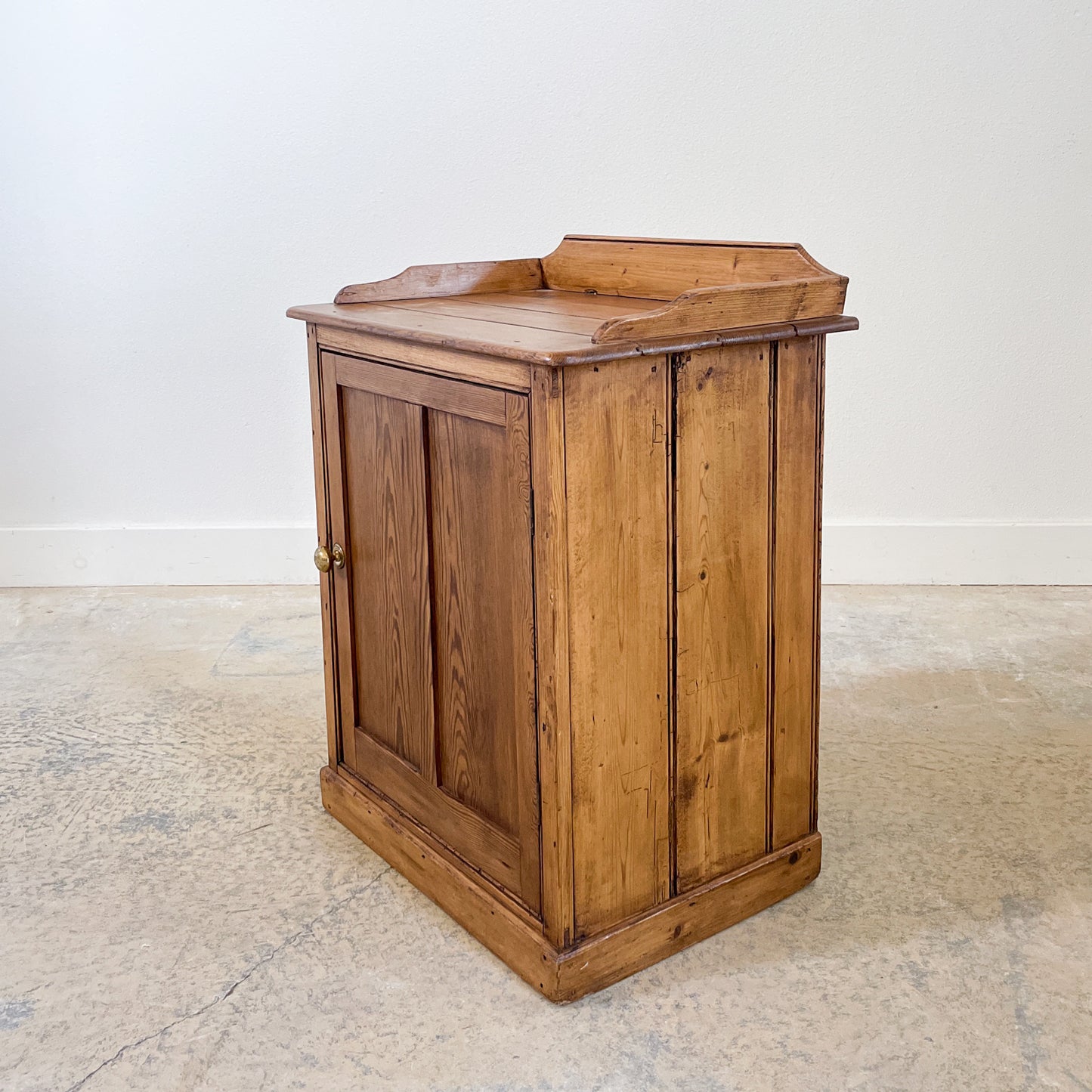 Antique English Pine Single Door Cupboard