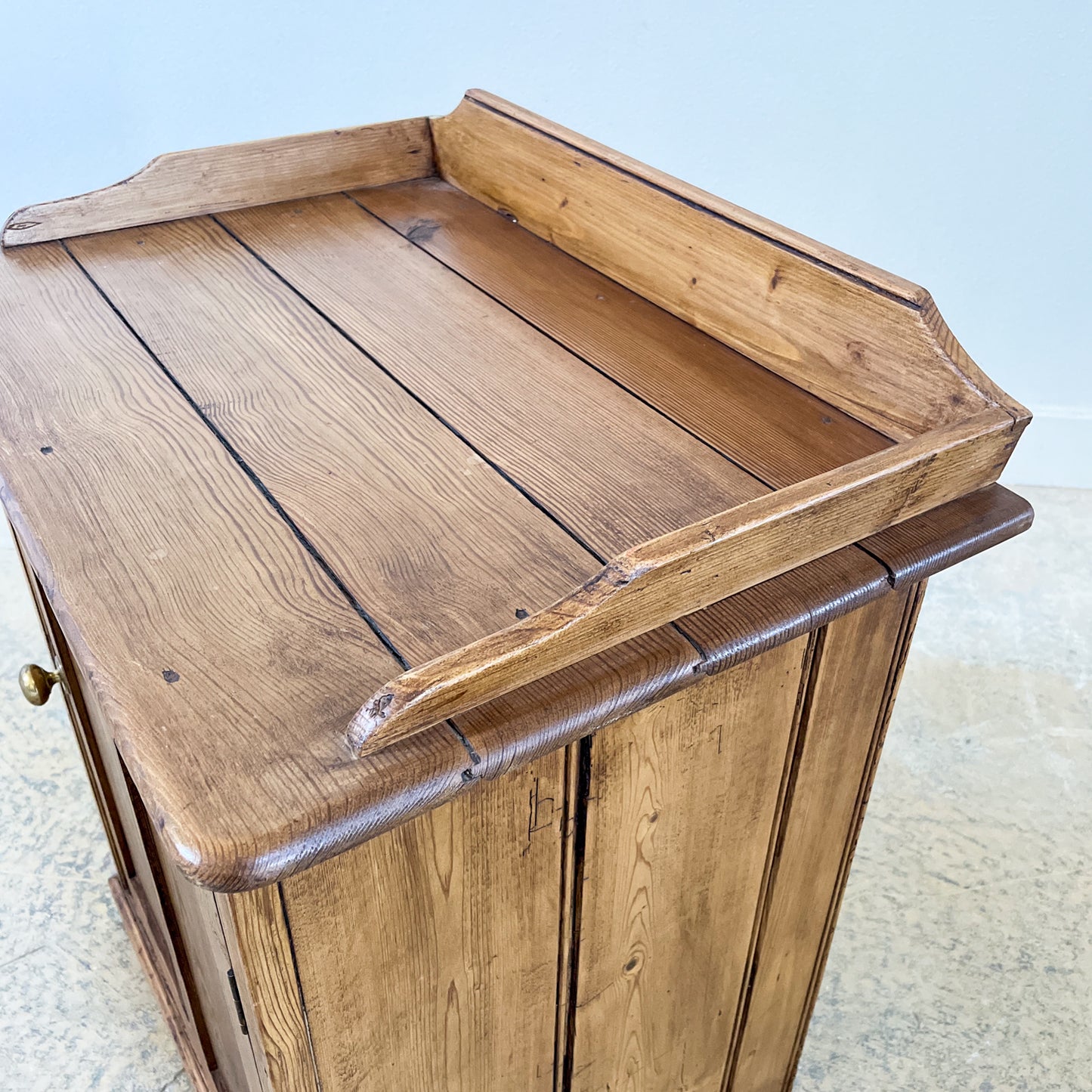Antique English Pine Single Door Cupboard