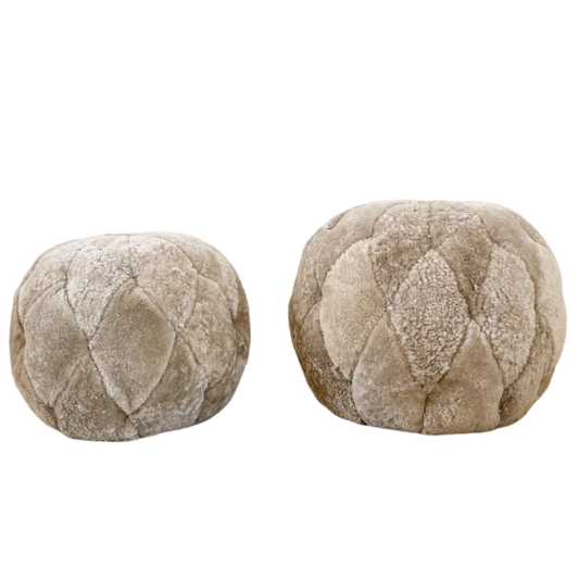 Shearling Tufted Ottomans