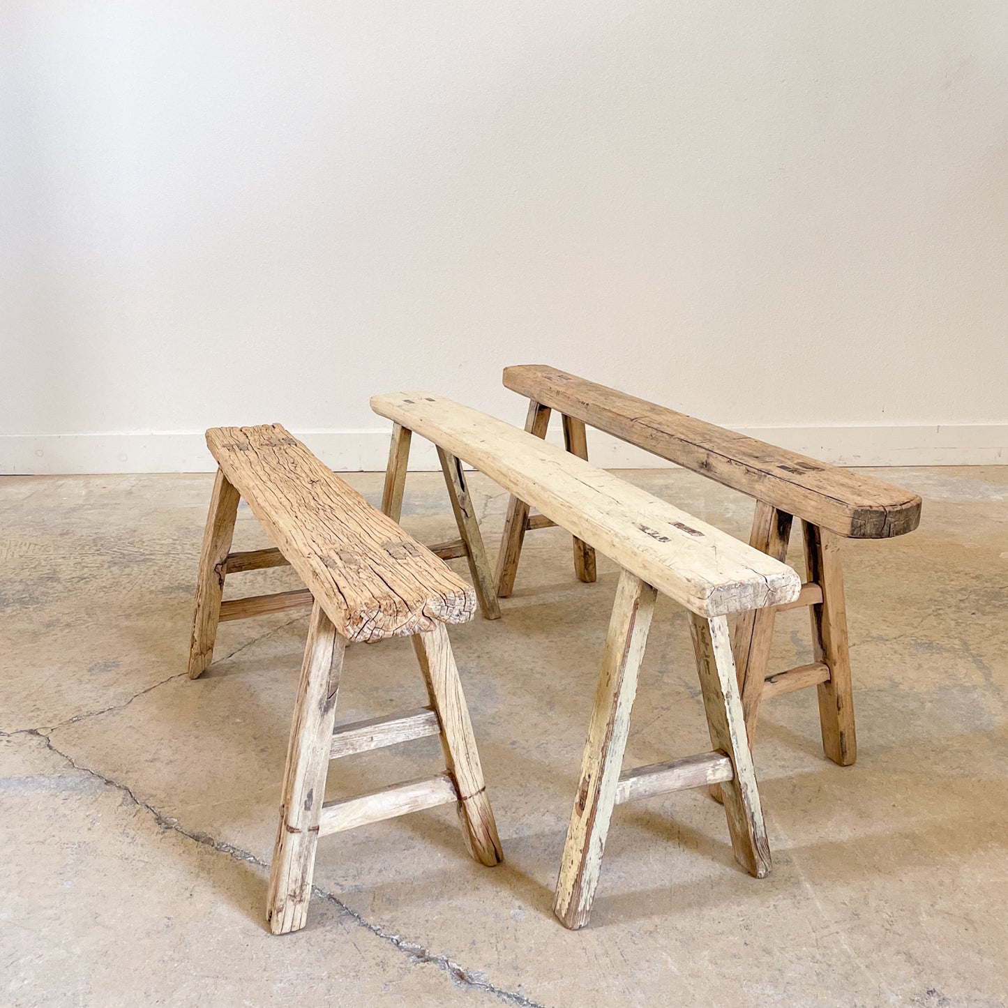 Rustic Asian Noodle Benches