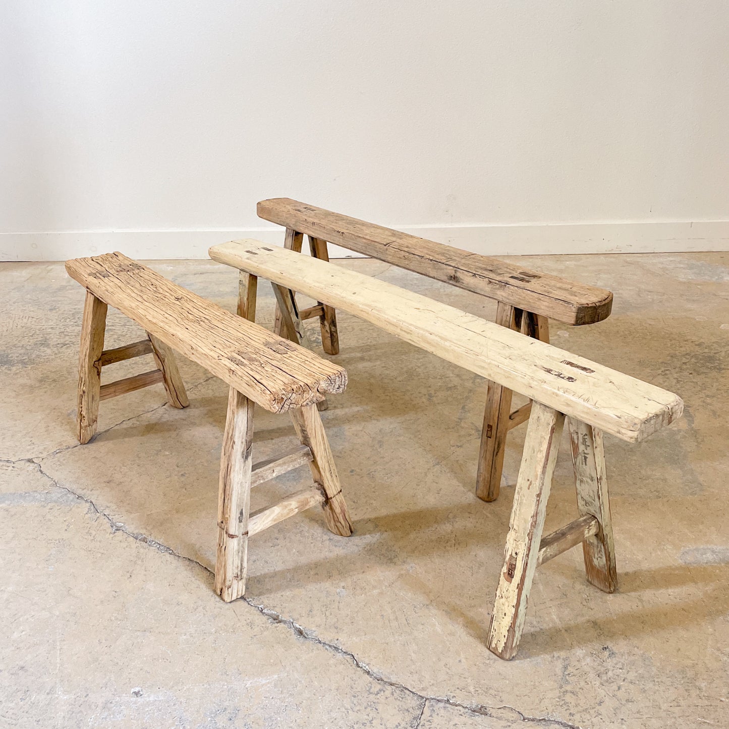 Rustic Asian Noodle Benches