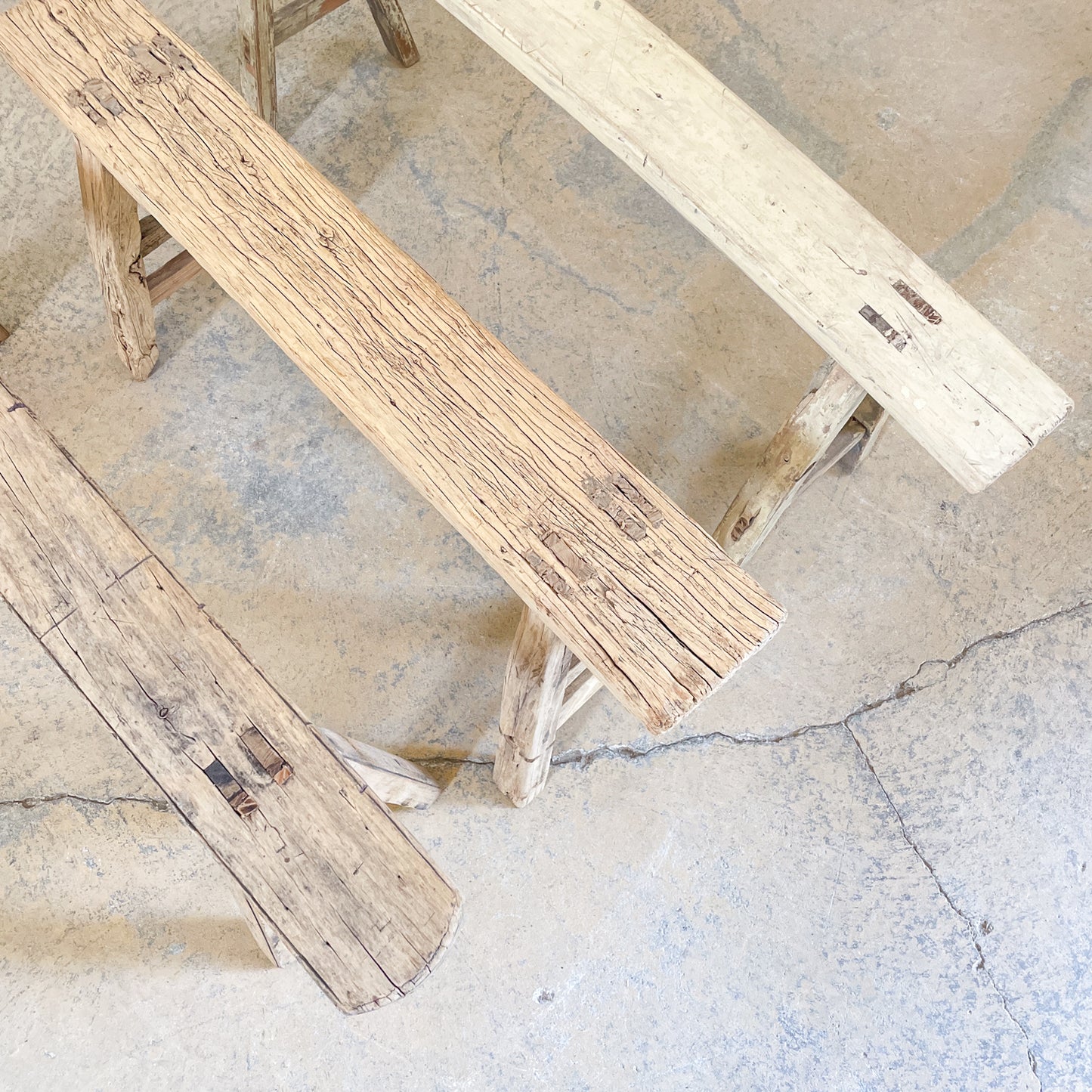 Rustic Asian Noodle Benches
