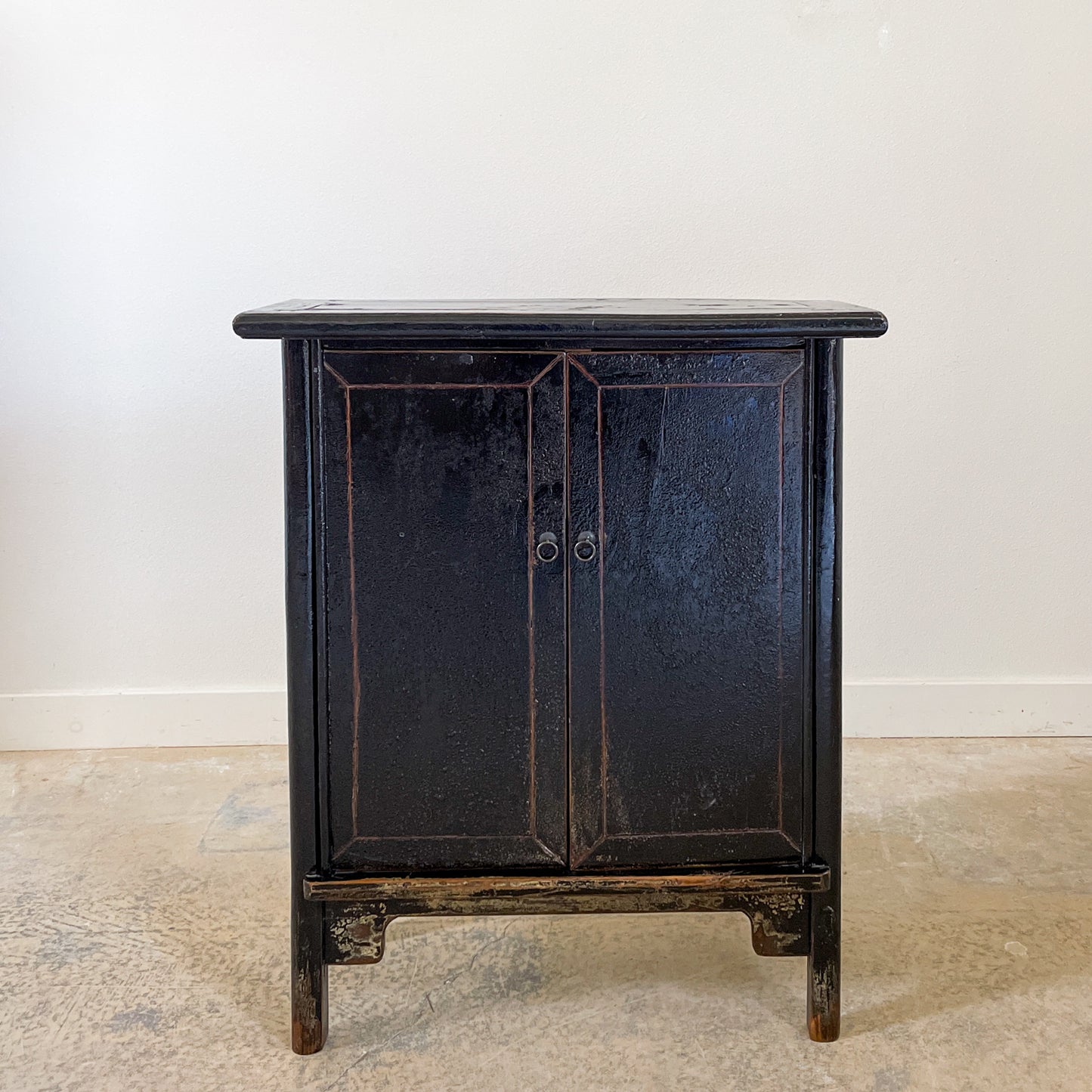 Vintage Black 2 Door Cupboard with Storage