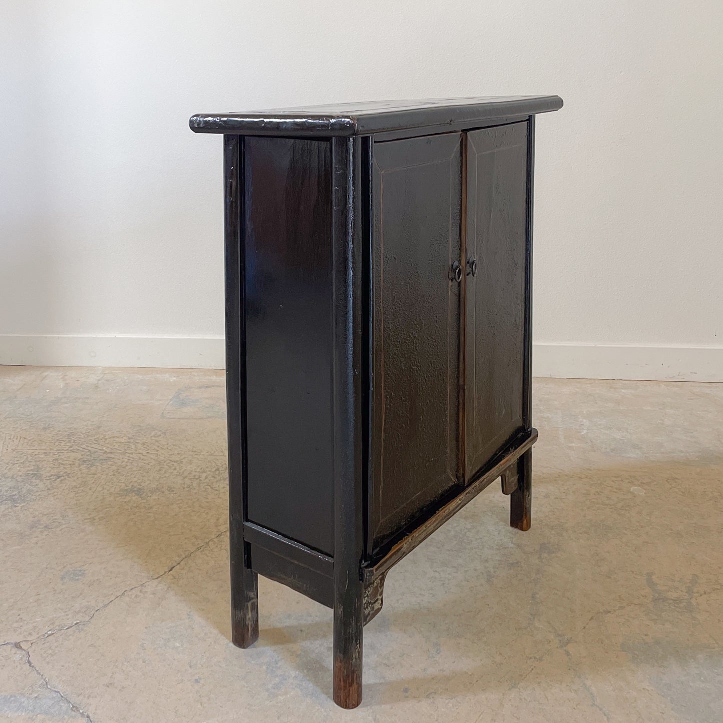Vintage Black 2 Door Cupboard with Storage