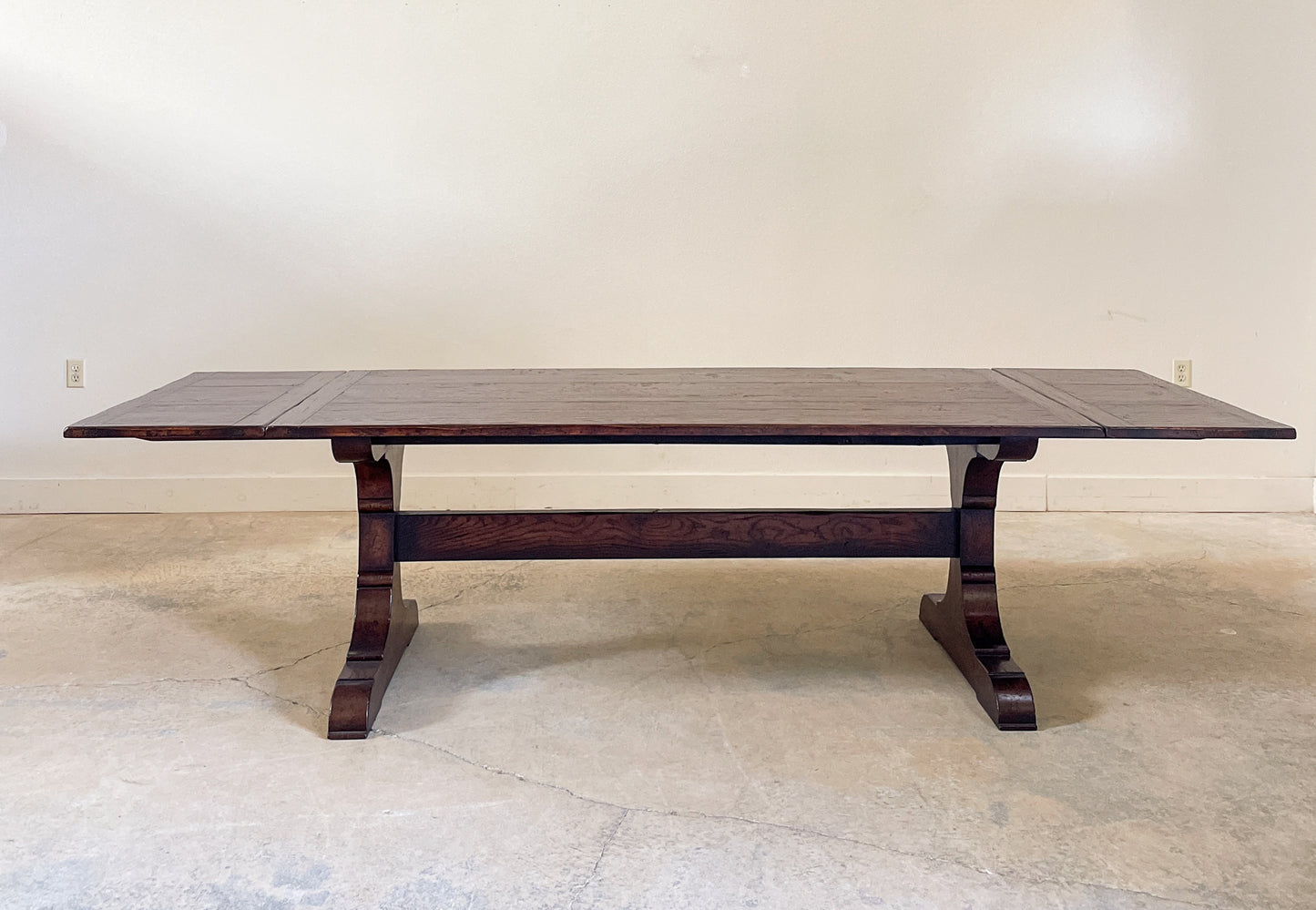 Handcrafted Oak Trestle Table