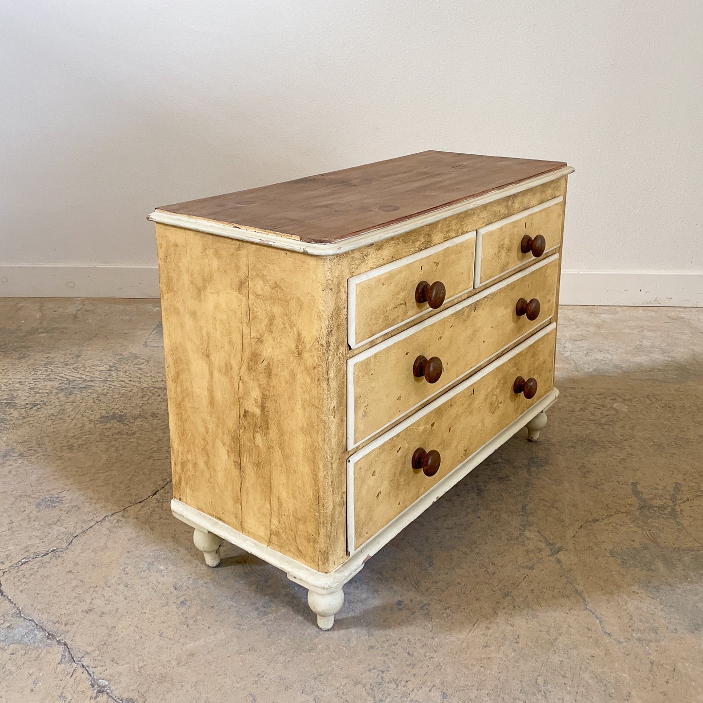 Antique English Painted Chest of Drawers