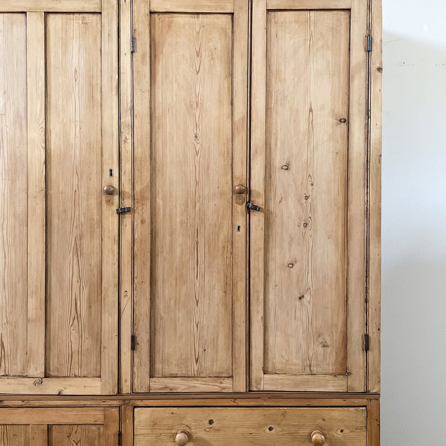 Antique English Housekeepers Cupboard with Great Storage