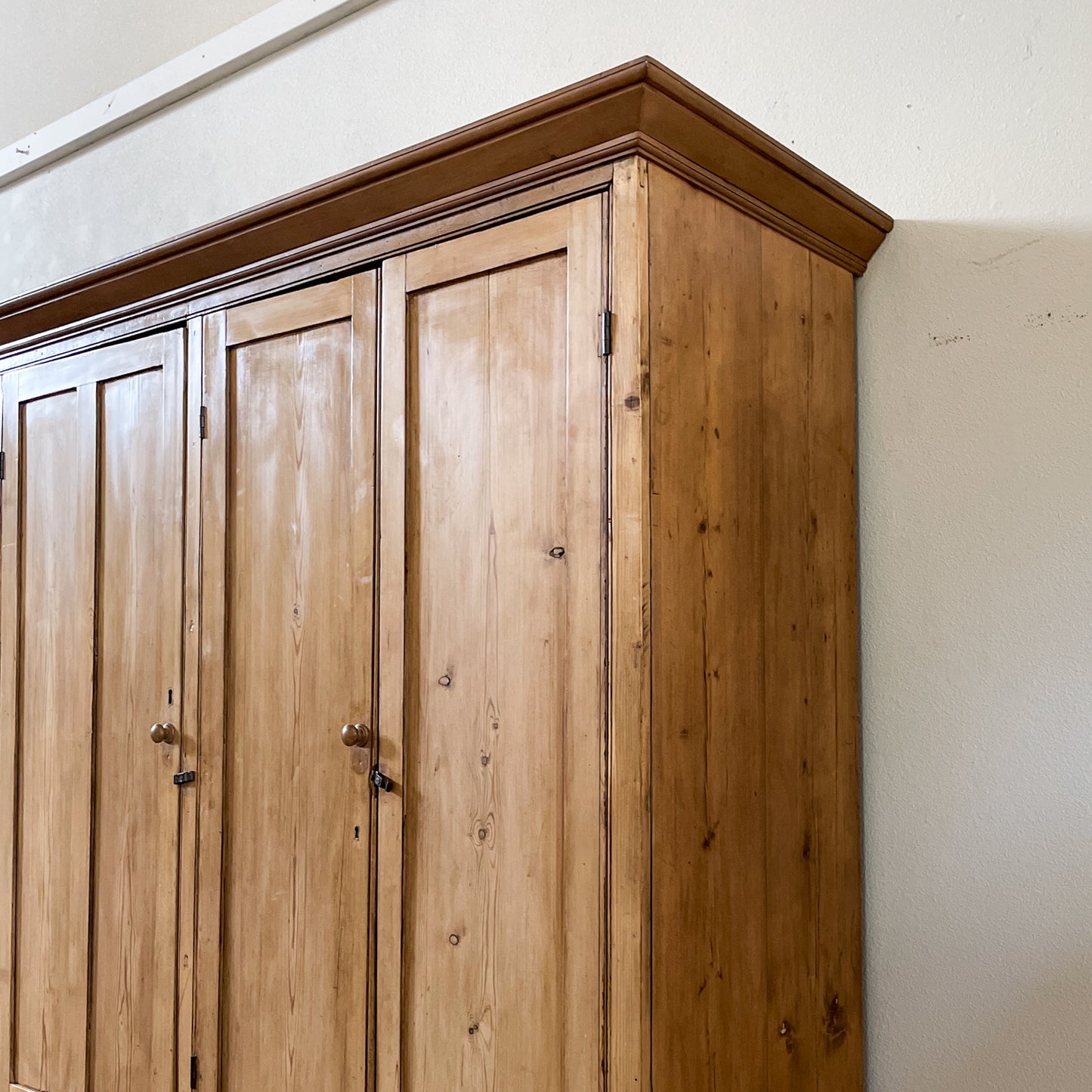 Antique English Housekeepers Cupboard with Great Storage