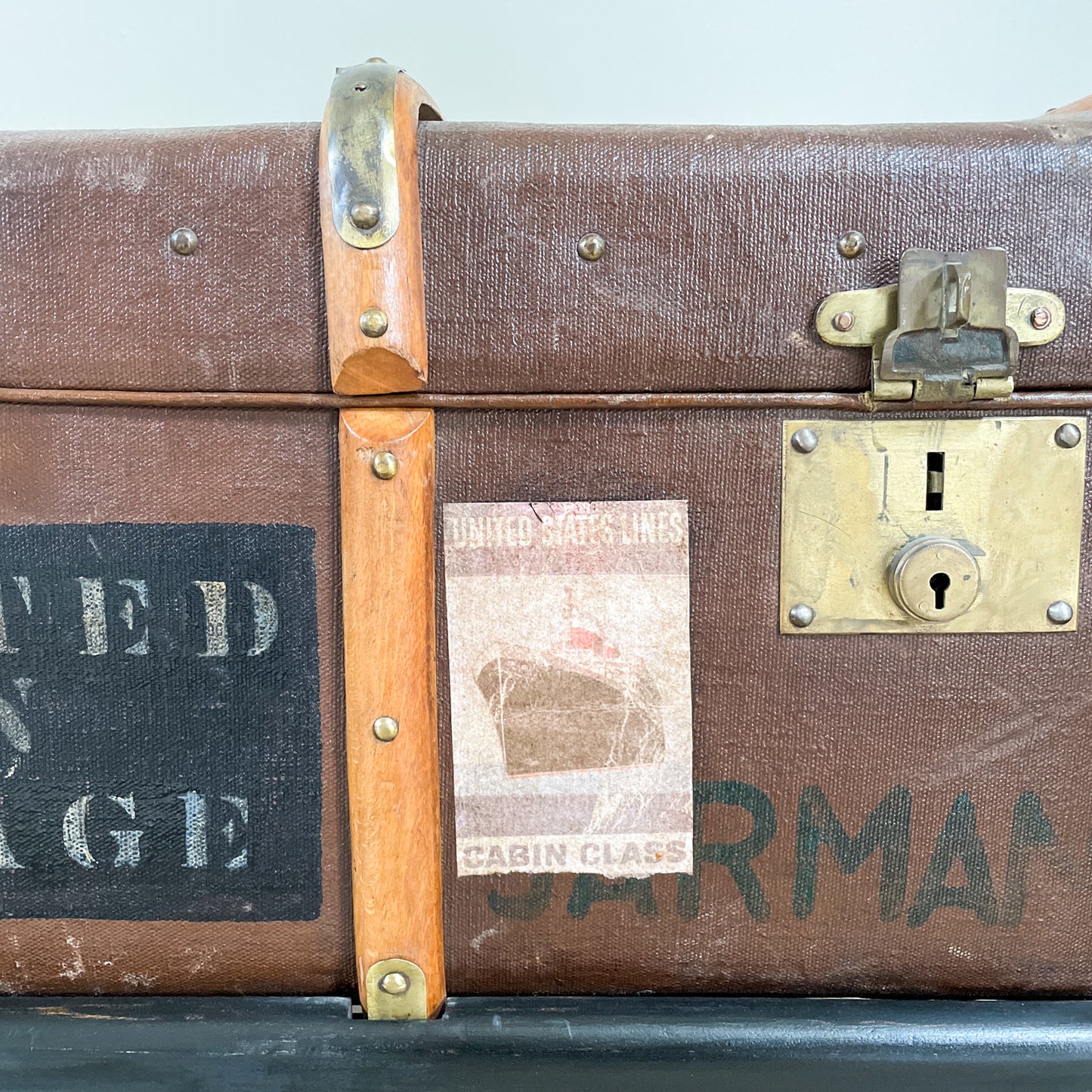 Antique Leather Travel Trunk